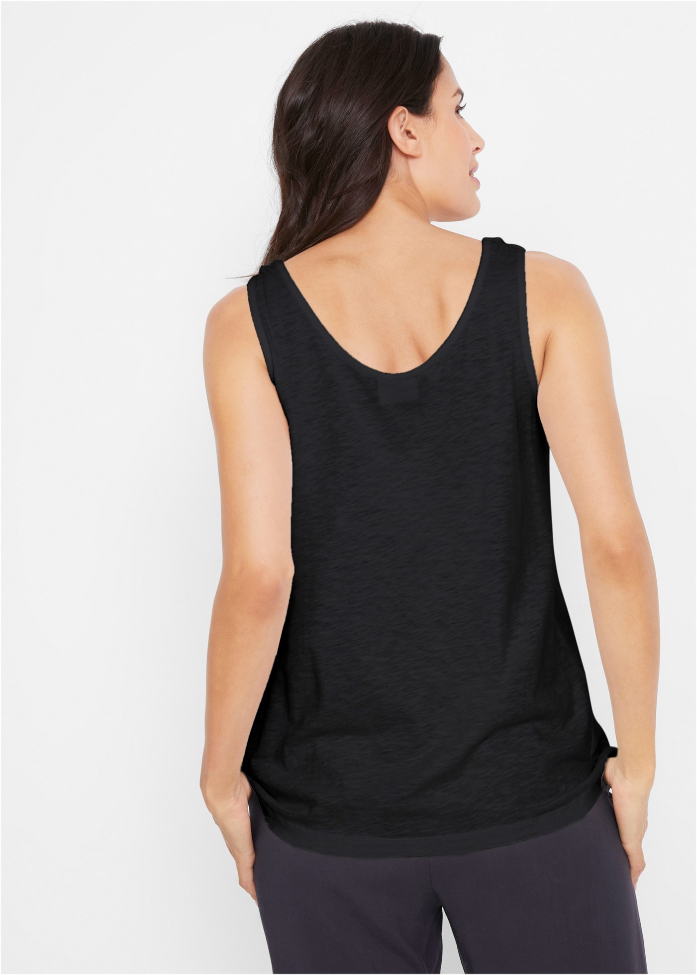 bonprix Haut de chemise 1 pièces A-Linie Passform, mit Knotendetail an den Trägern, aus Baumwolle