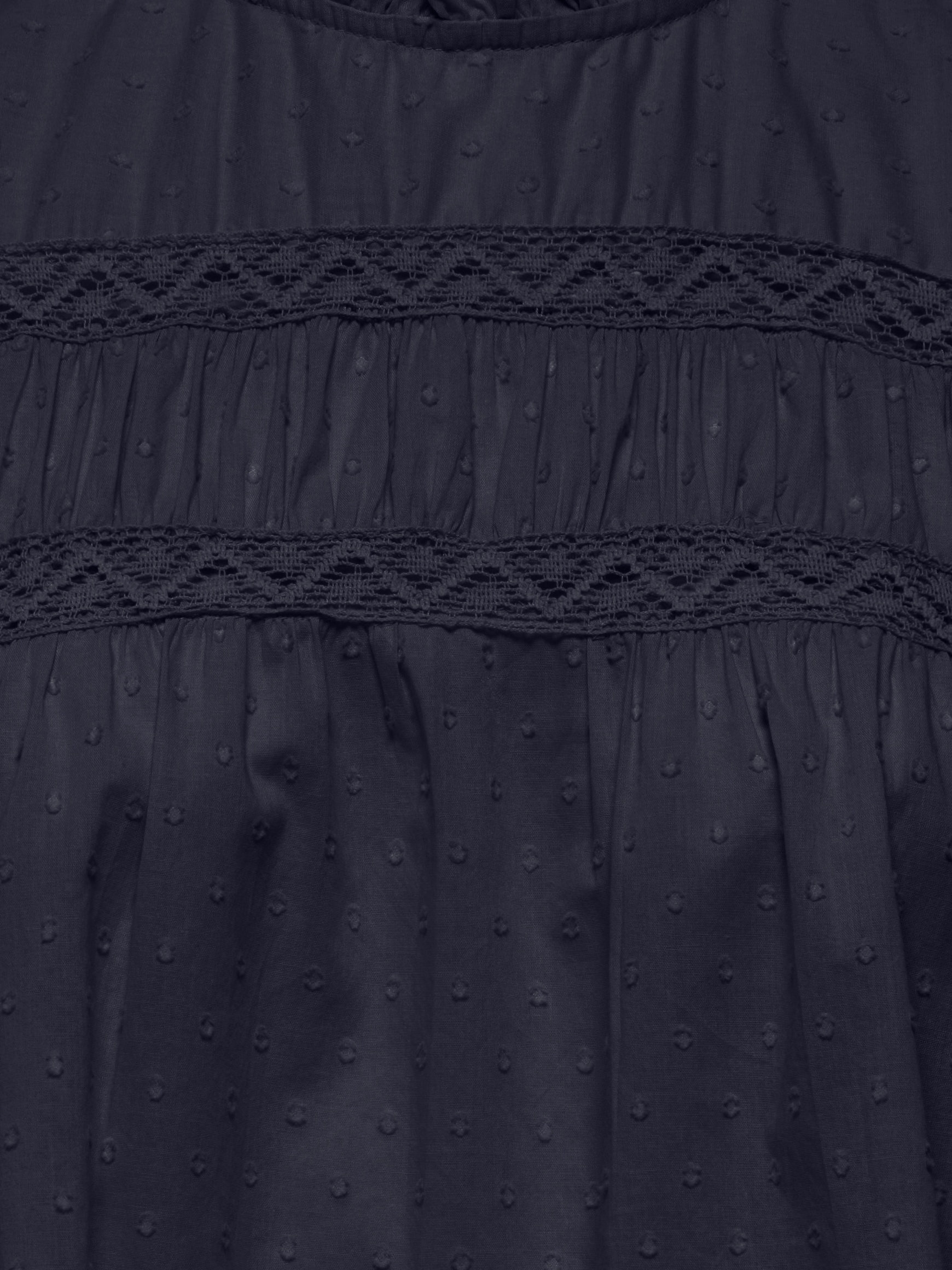 ONLY Top à volants »ONLKATTI S/S DOBBY TOP WVN NOOS« coton, coupe régulière