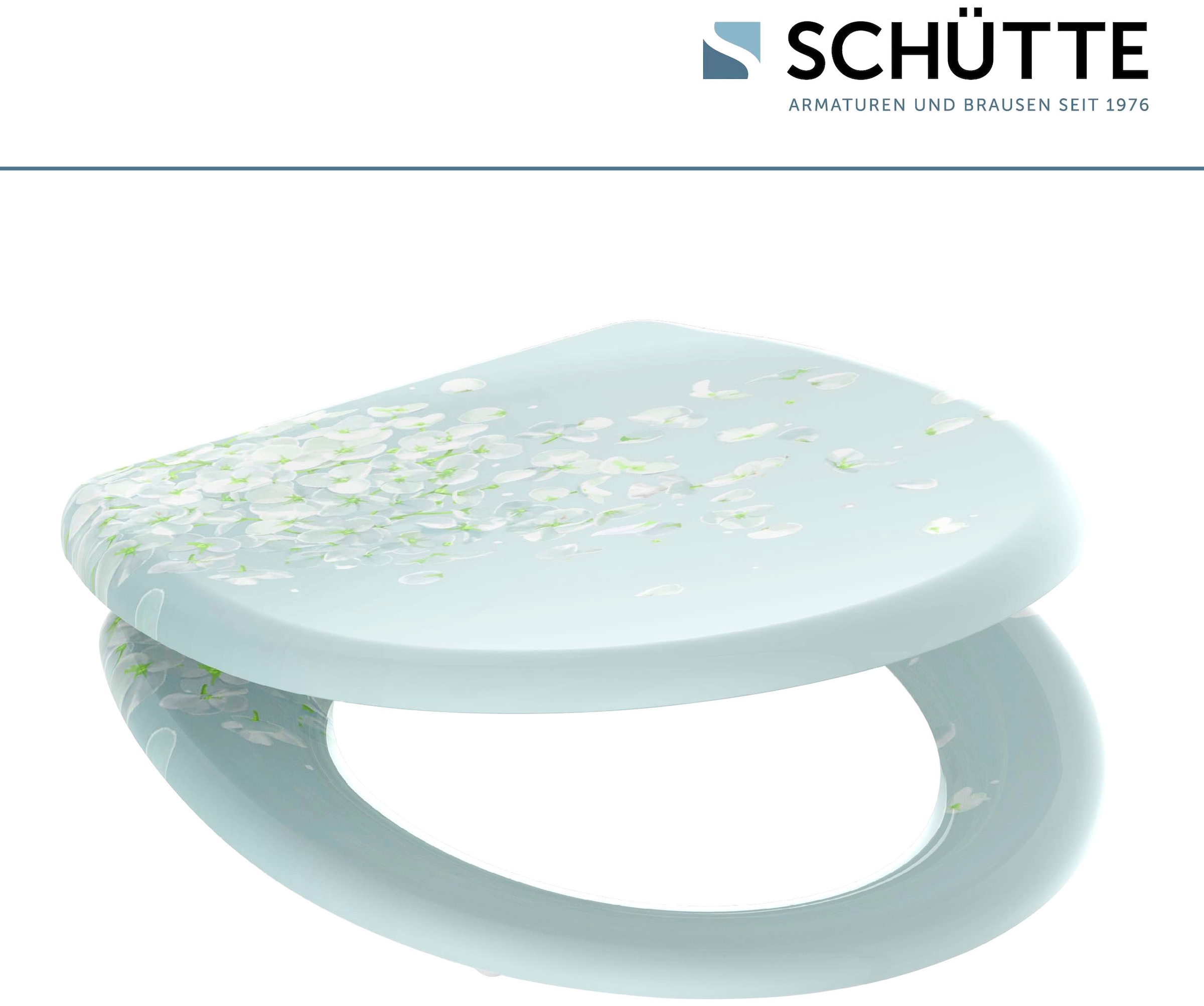 Schütte WC-Sitz »FLOWER IN THE WIND« bruchsicher und kratzfest, Absenkautomatik, Standardmass