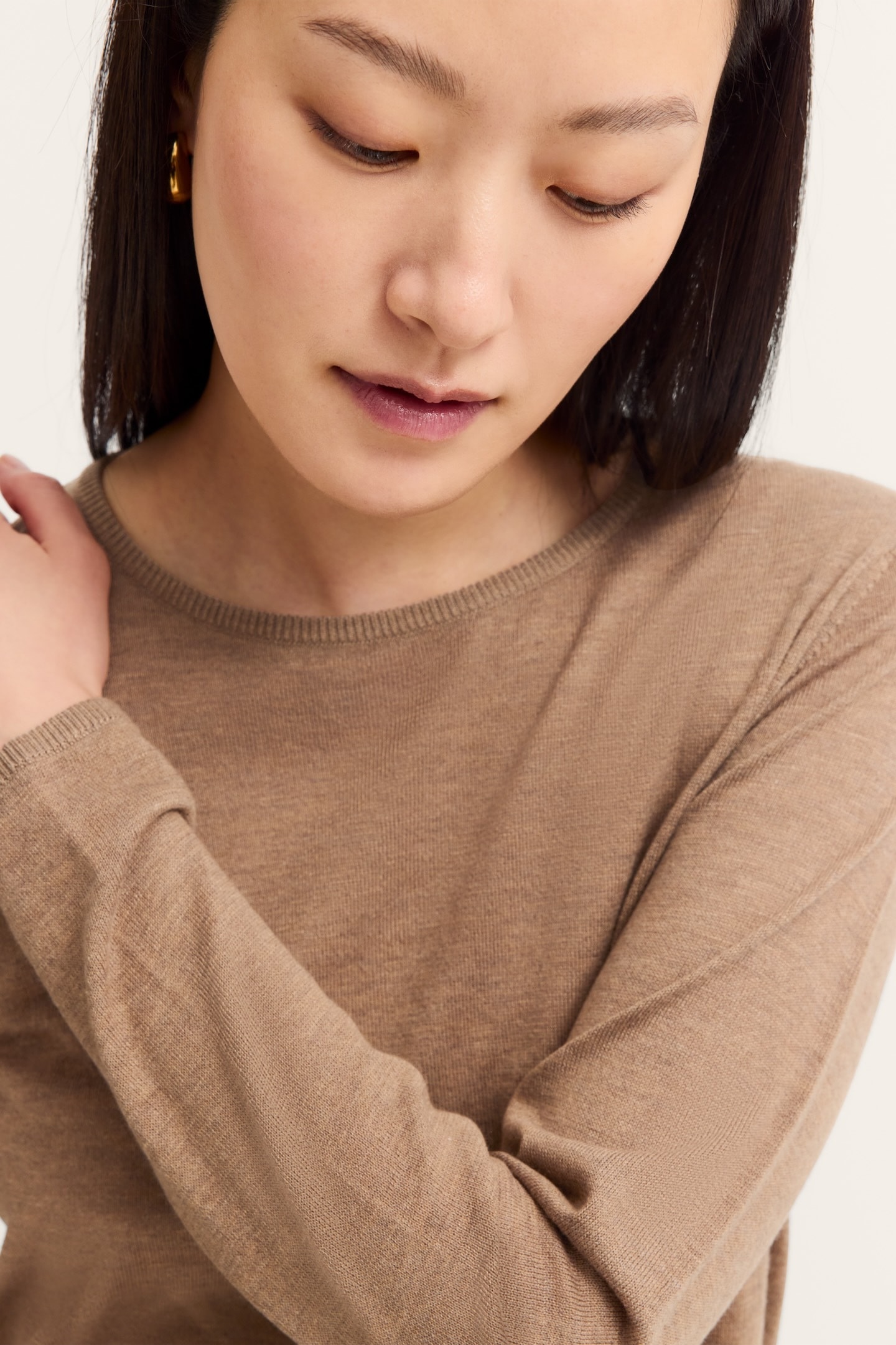 bugatti Pull à col rond »weich & elegant«, aus einem Kaschmir-Mix
