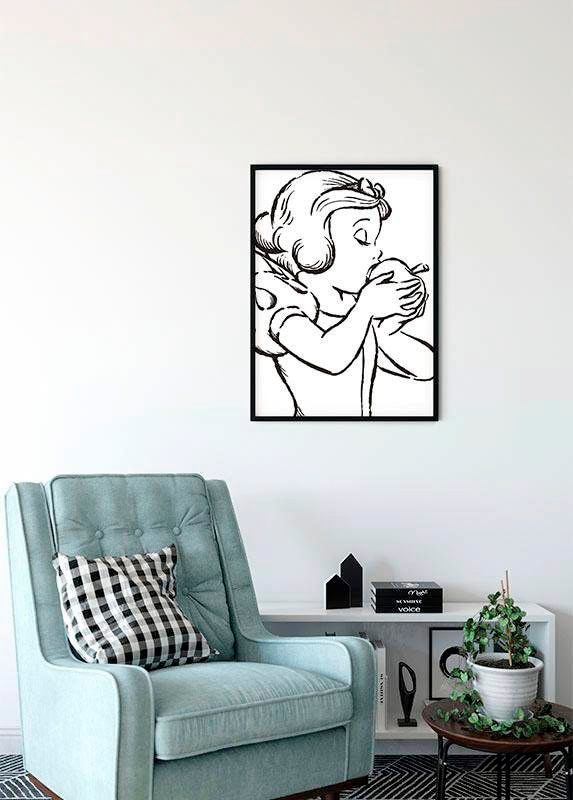Komar Bild »Snow White Apple Bite - white« Disney 1 Stk. tlg. Wandbild zur Dekoration im Kinderzimmer - ohne Rahmen