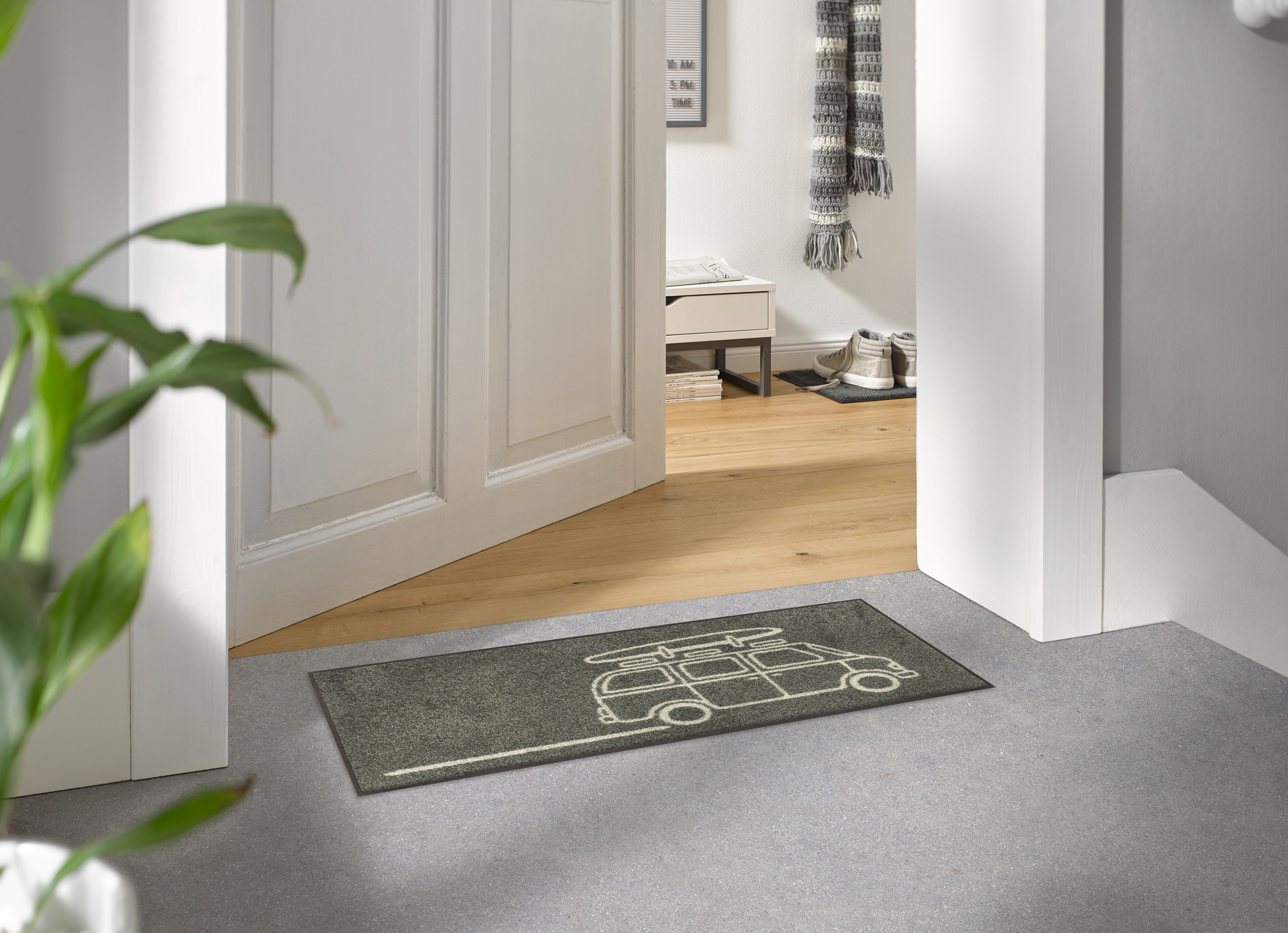 wash+dry by Kleen-Tex Fussmatte "Keep it simple grey" rechteckig 7 mm Höhe