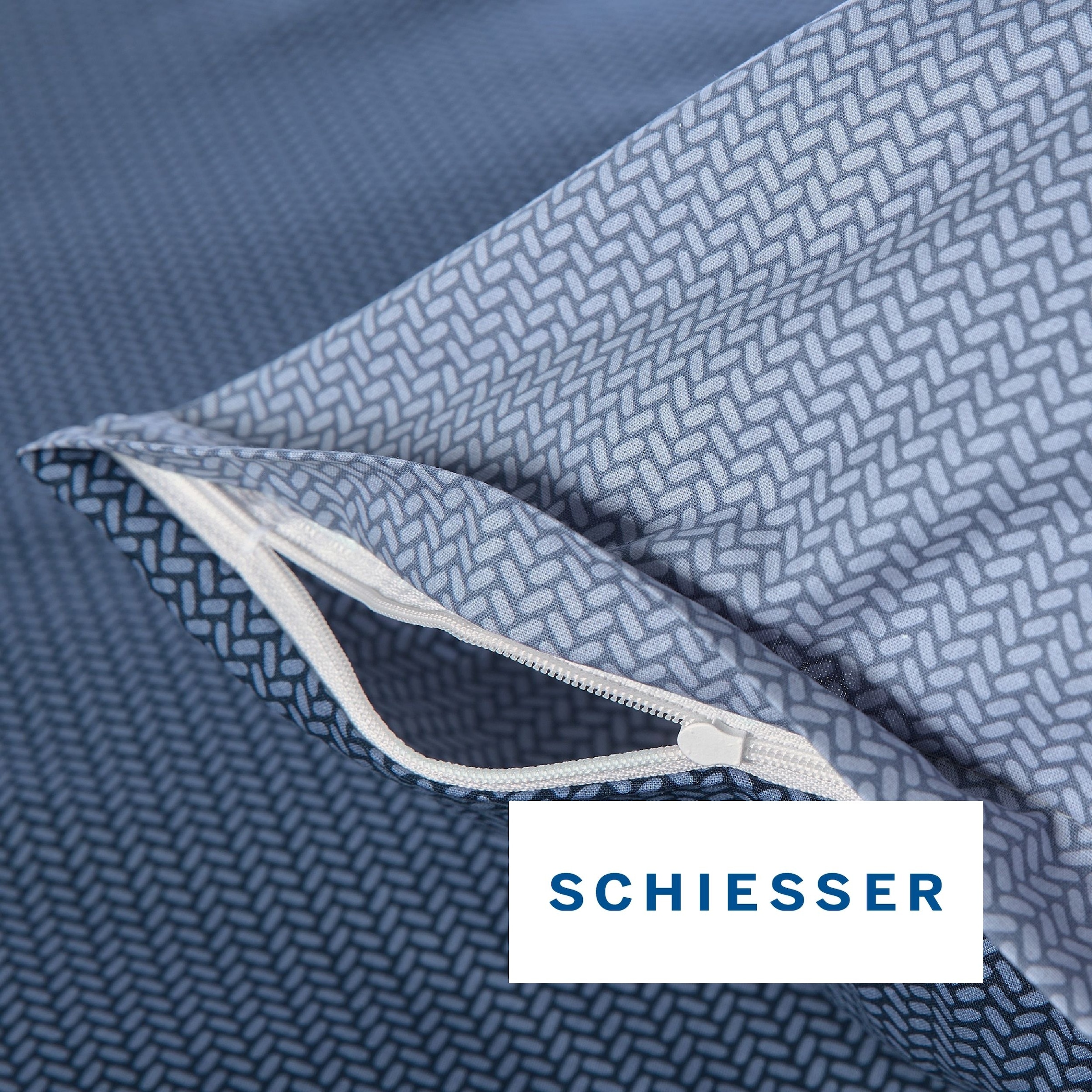Schiesser Bettwäsche »Silva in einem simplen Minimaldessin in angesagter Strickoptik« 2 Stk. OEKO-TEX® MADE IN GREEN