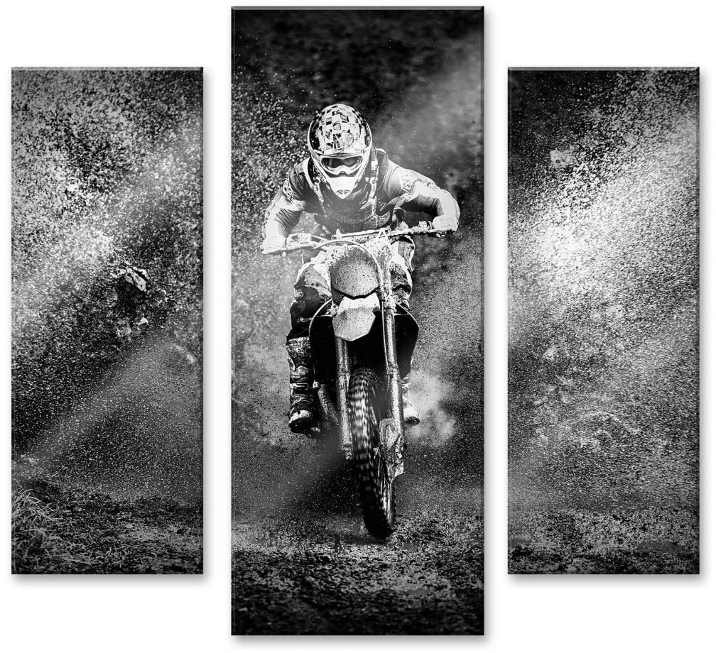 Image of Wall-Art Mehrteilige Bilder »Motor Cross Bike (3-teilig)«, (Set, 3 St.) bei Ackermann Versand Schweiz