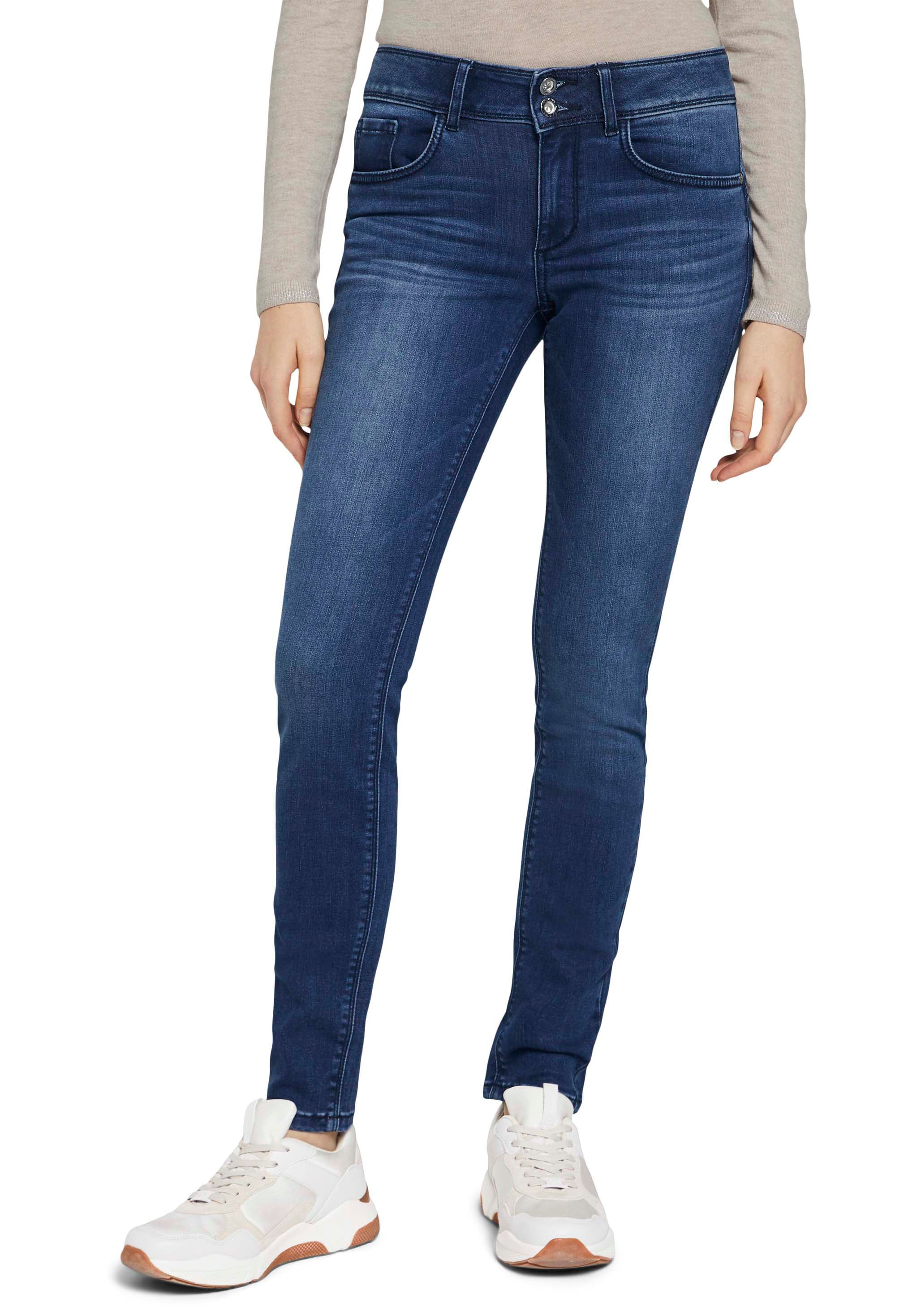 TOM TAILOR Skinny-fit-Jeans »Alexa Skinny«, Commander Doppelknopf-Verschluss mit simplement