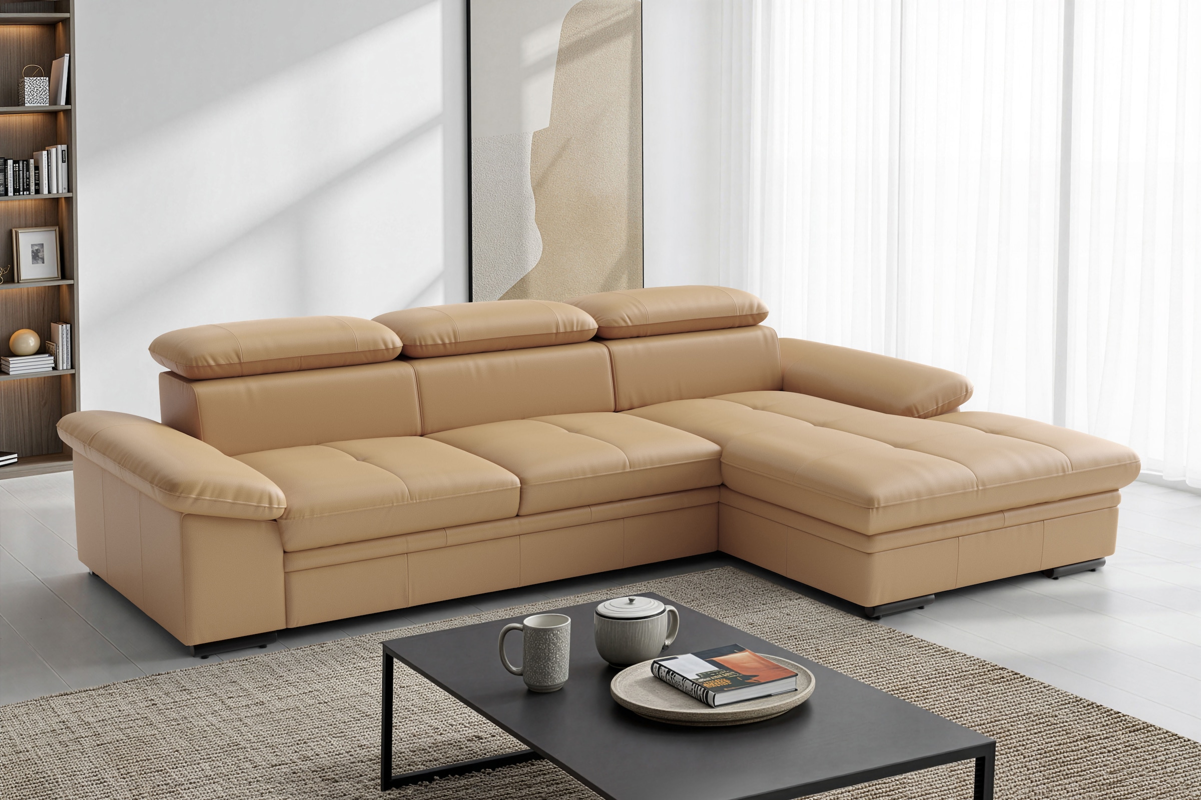 Image of sit&more Ecksofa "Viola L-Form, B: 260 cm, Arm- & Kopfteilverstellung" optional Schlaffunktion, Sofa mit Komfortsitz in Leder