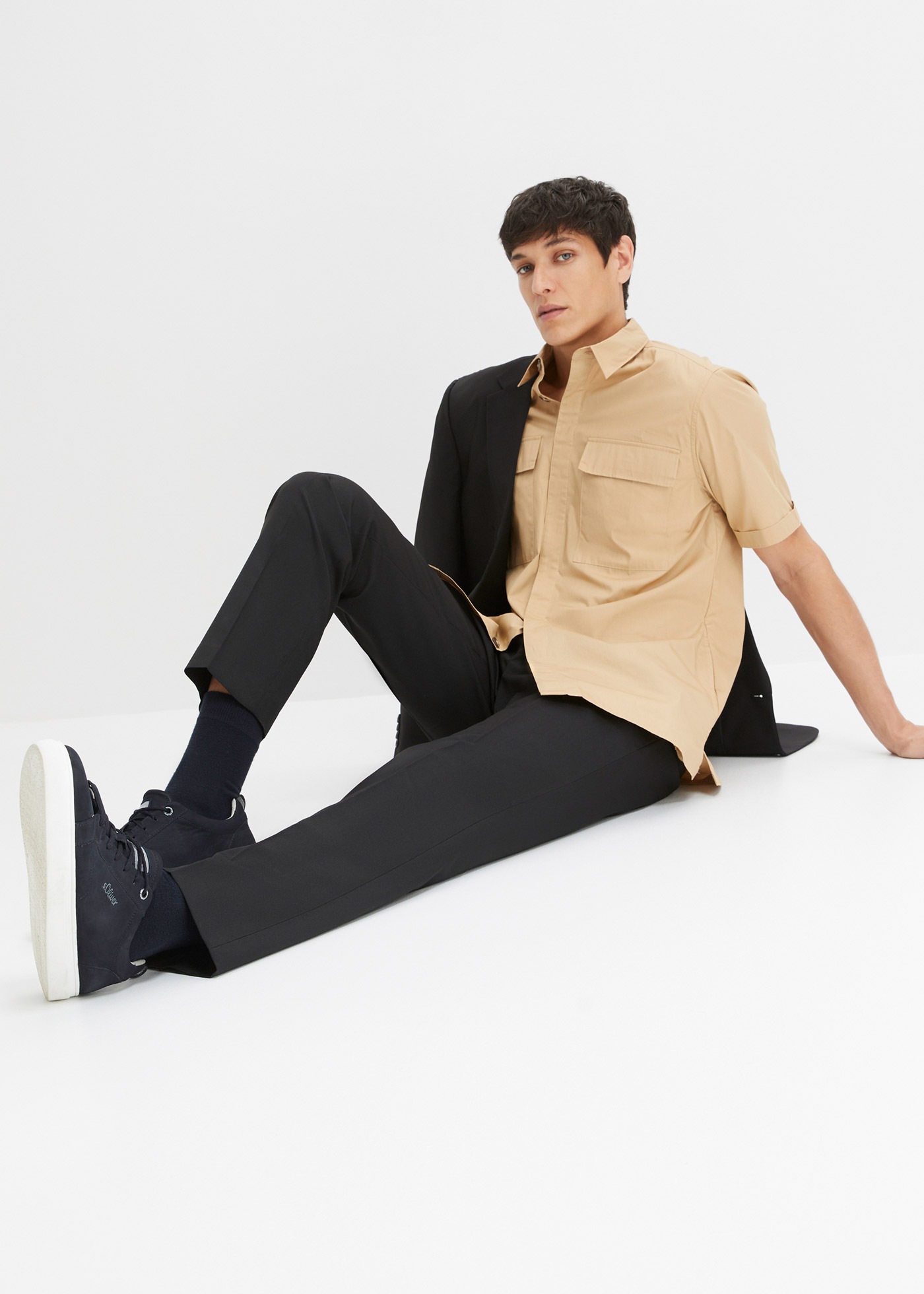 bonprix Pantalon de costume »Baukasten-Anzugshose, Regular Fit«  aus Polyester, Regular Fit, festlicher Stil