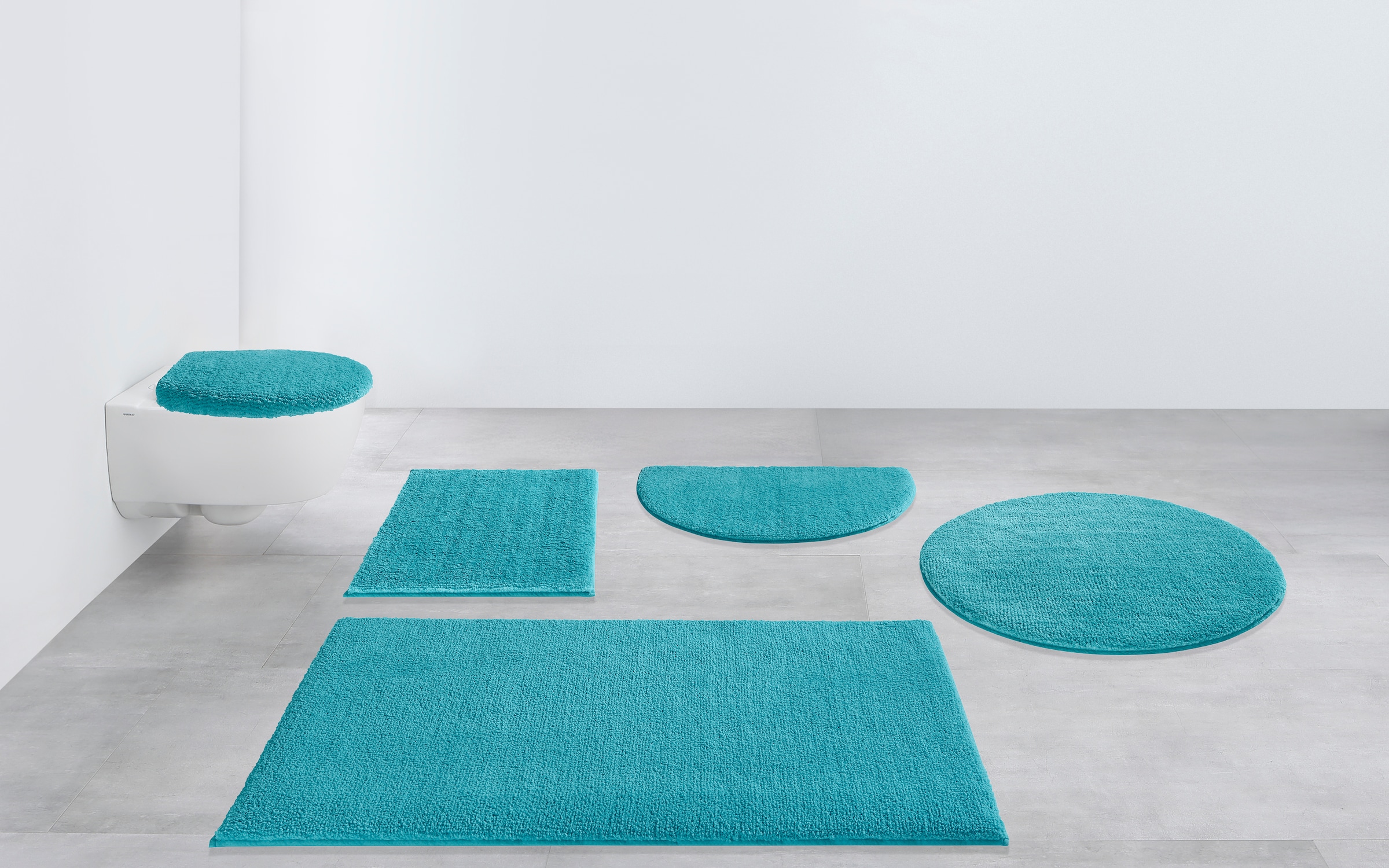 my home Badematte »Vanessa, Badvorleger, Badezimmer Teppich«, rutschhemmend beschichtet, schnell trocknend-fussbodenheizungsgeeignet-strapazierfähig, Badteppich, weiche Haptik, unifarben
