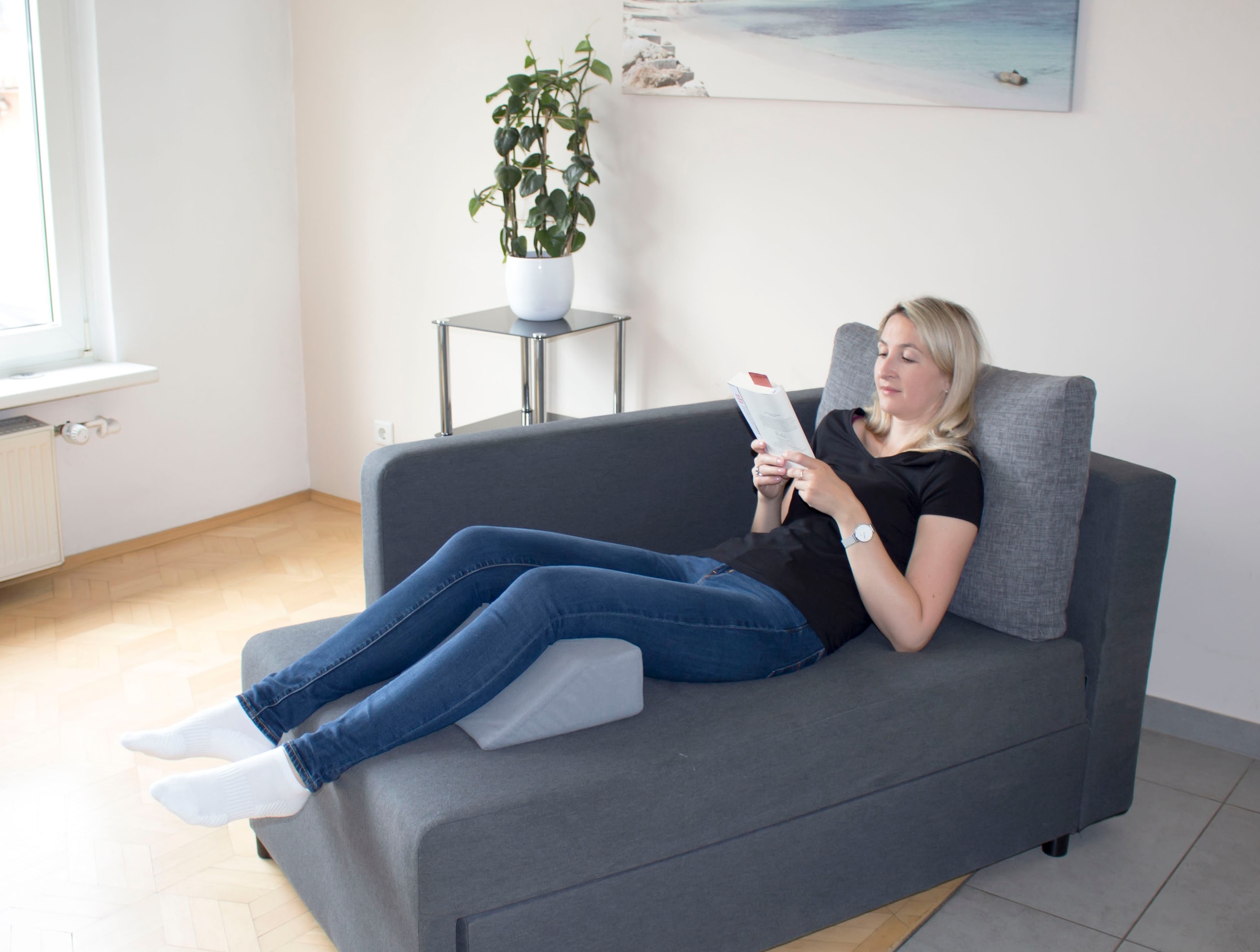 Hydas Sitzheizkissen »mit zuschaltbarer Wärme und Massage, vielseitig einsetzbar«, 3 Wärme und 3 Massage Stufen einstellbar, auch zur Fussmassage geeignet