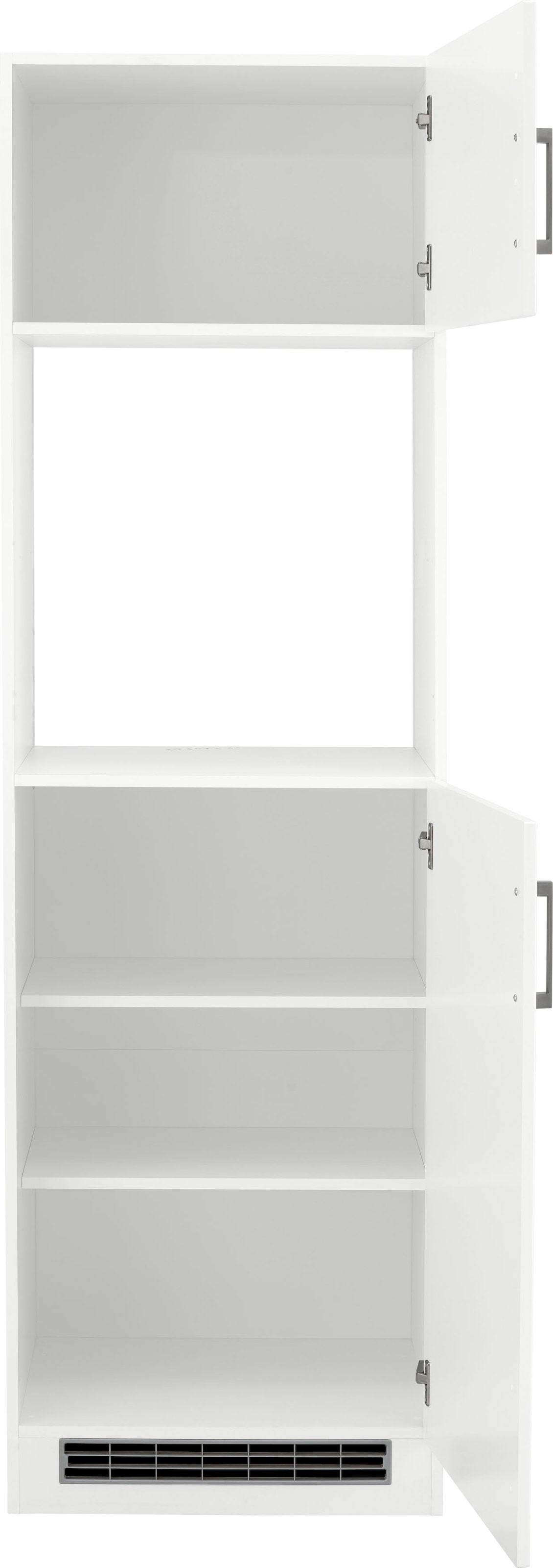 KOCHSTATION Backofenumbauschrank »KS-Tinnum« 60 cm breit, 200 cm hoch, Metallgriffe, MDF Fronten, für Backofen