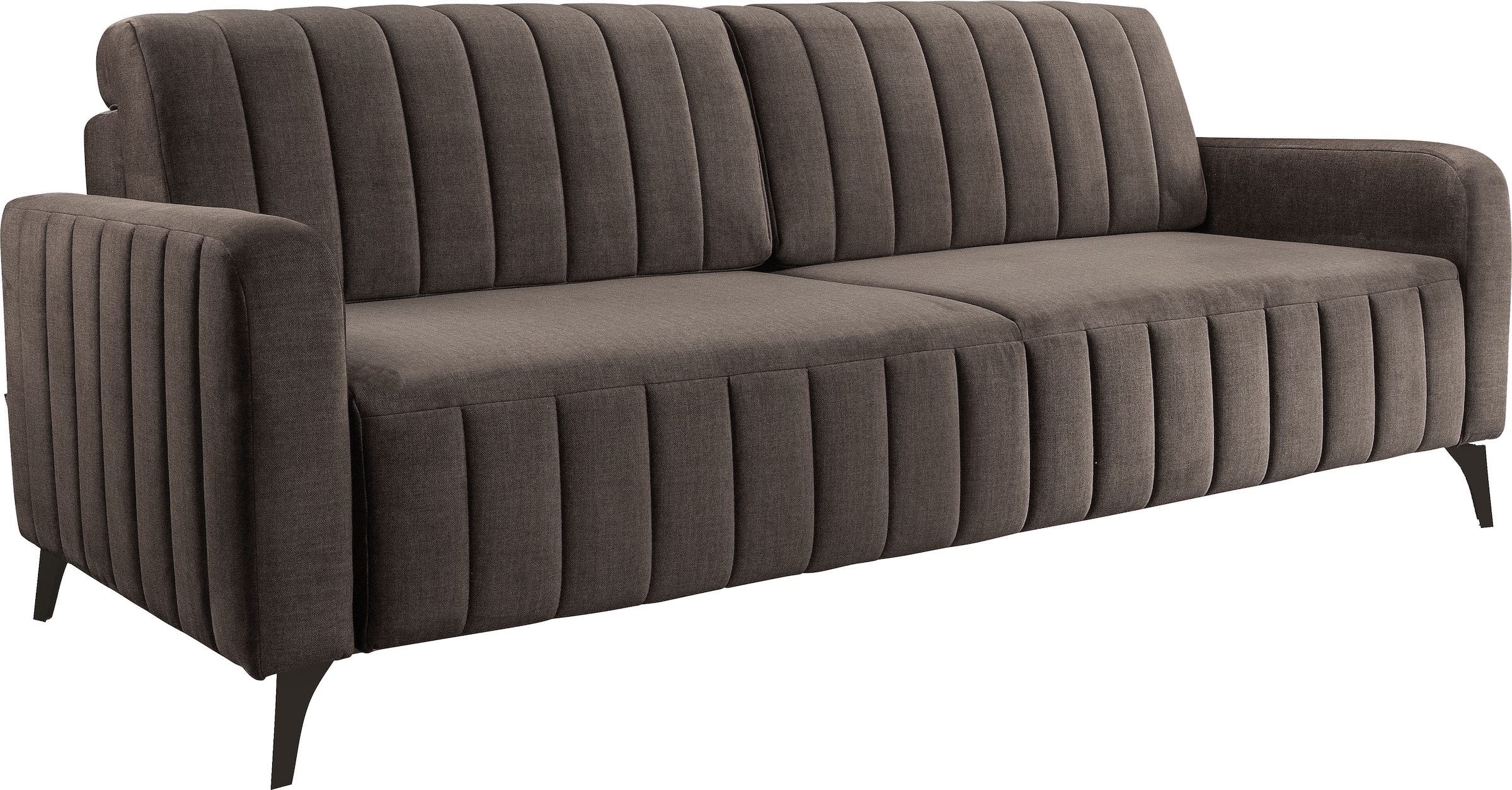 exxpo - sofa fashion 3-Sitzer »Grande, hochwertiges Schlafsofa mit Microvelours-Bezug«, mit Bettfunktion und Bettkasten, komfortabler Federkern