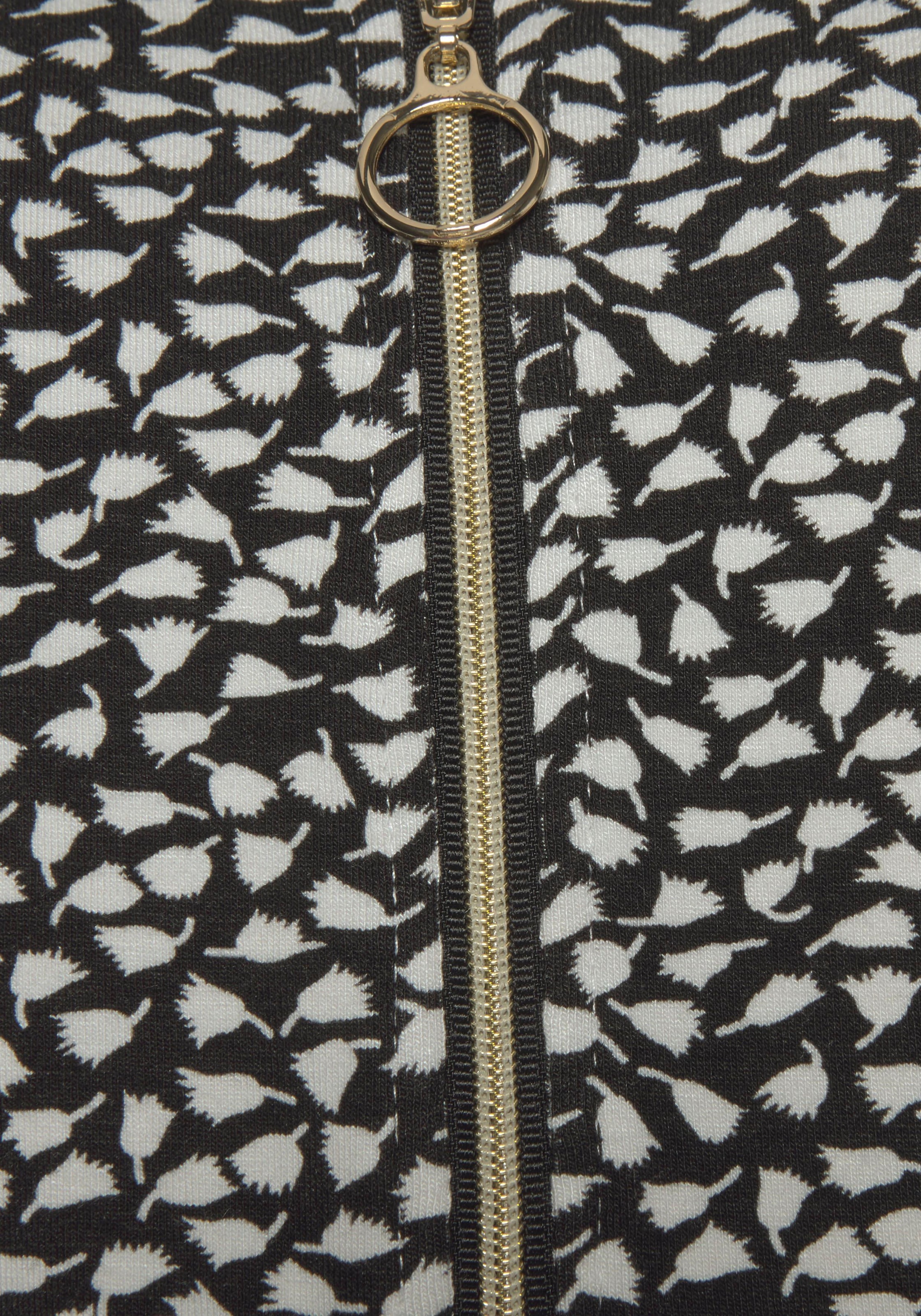 s.Oliver Sommerkleid, mit Reissverschluss und 3/4-Ärmeln, Jerseykleid mit Taschen