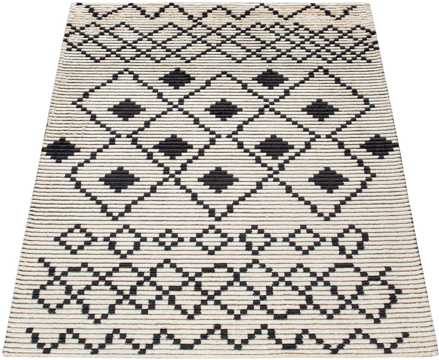 Image of Paco Home Teppich »Saragossa 581«, rechteckig, 20 mm Höhe, Hoch-Tief Effekt, Rauten Motiv, ideal im Wohnzimmer & Schlafzimmer bei Ackermann Versand Schweiz