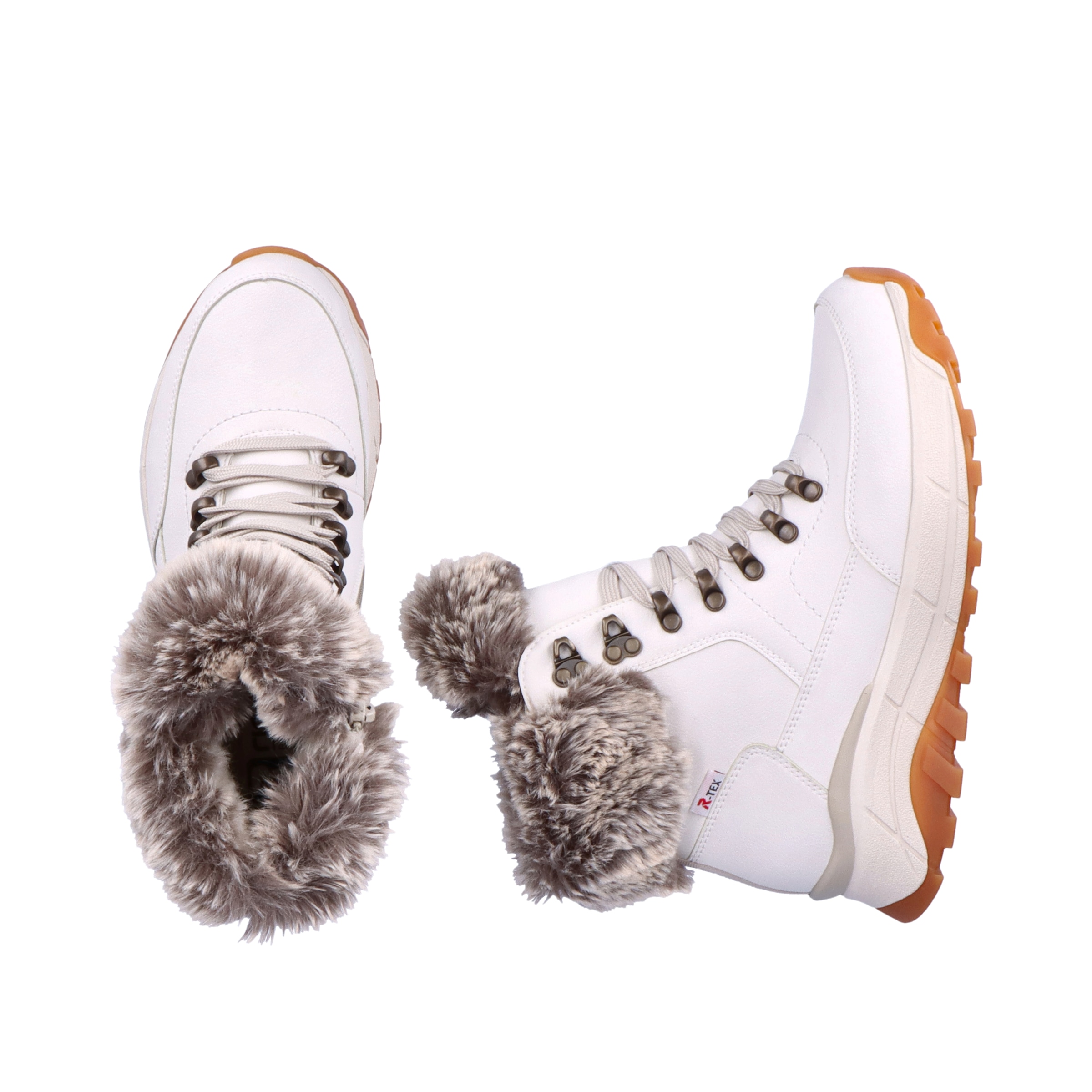 RIEKER Sport Winterboots, Hightop Sneaker, Schnürboots, Winterschuh mit Lammwollfutter
