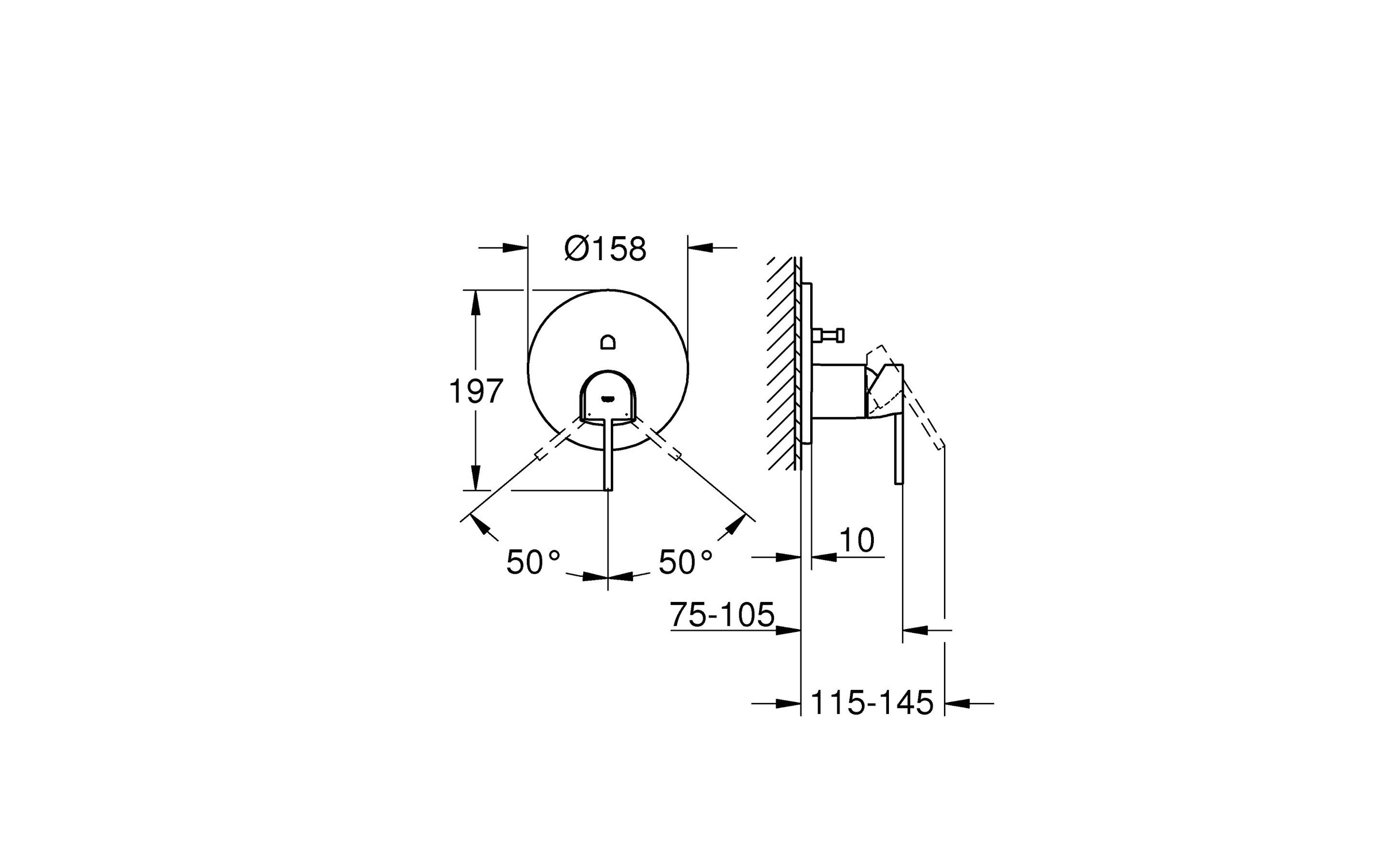 Grohe Wannenmischeinheit »Plus EHM FMS Wanne«