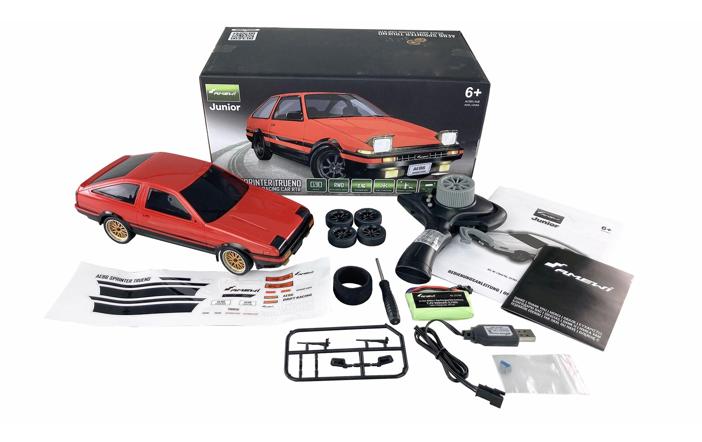 Amewi RC-Auto "AE86 Sprinter Trueno RWD, Rot,"