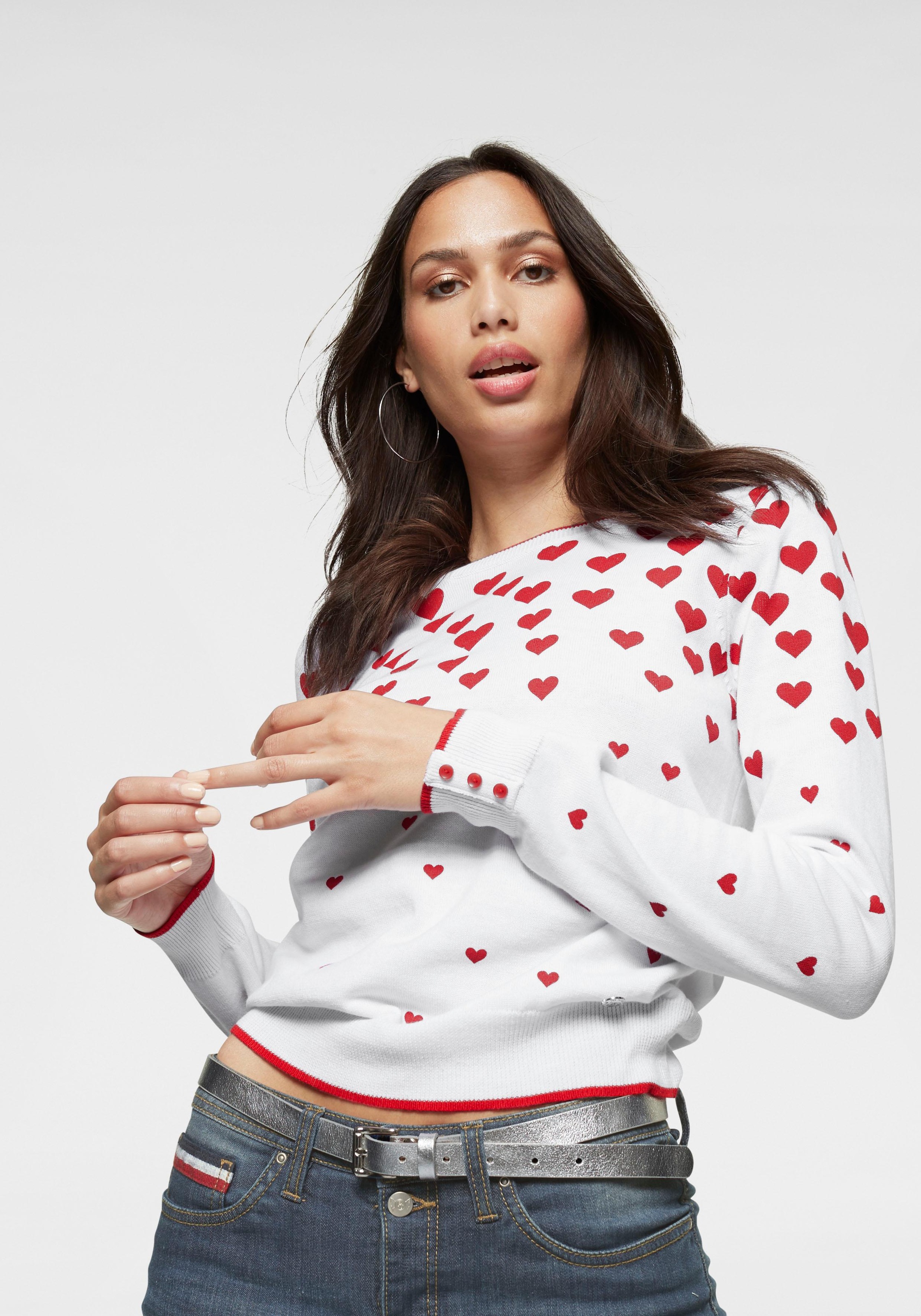 Image of TOM TAILOR Polo Team Rundhalspullover, mit Print im Verlauf bei Ackermann Versand Schweiz