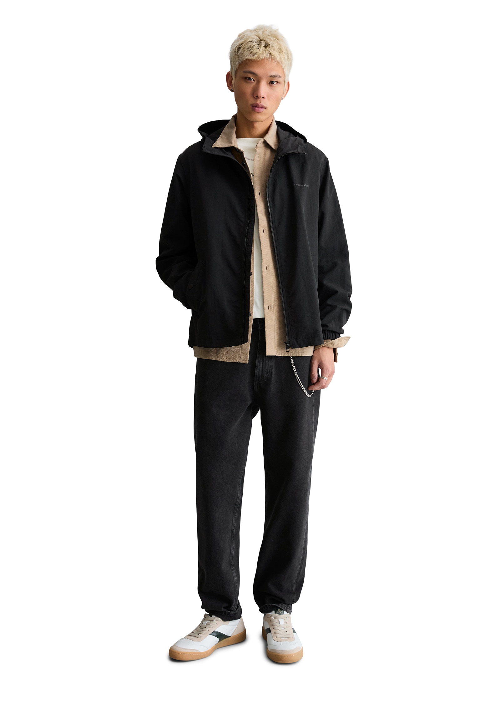 Marc O'Polo DENIM Veste d'extérieur mit Kapuze regular aus wasserabweisendem Recycling-Material