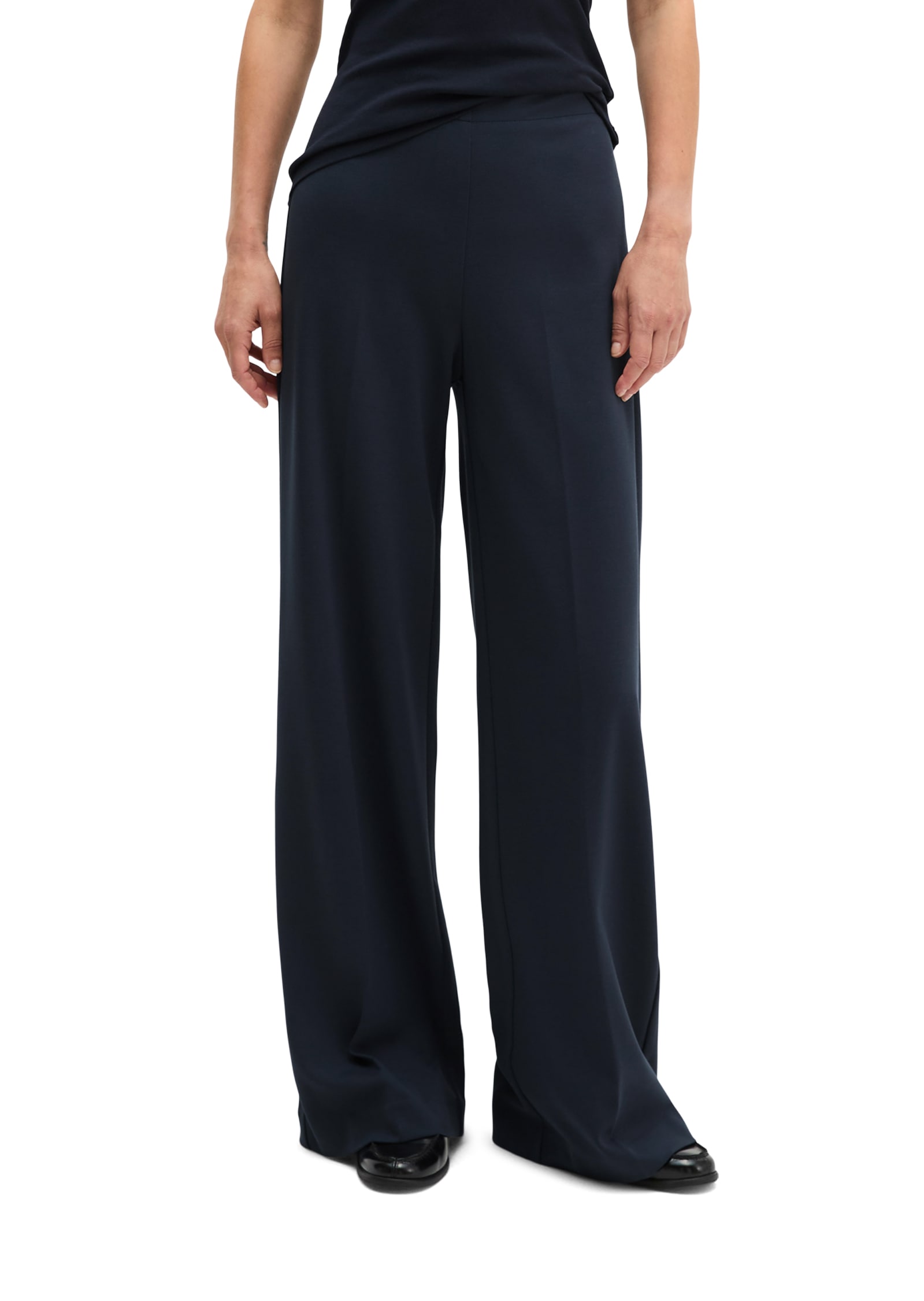 Image of Marc OPolo Jerseyhose "MARGO WIDE" MODEL MARGO WIDE - COMFORT JERSEY, mid waist