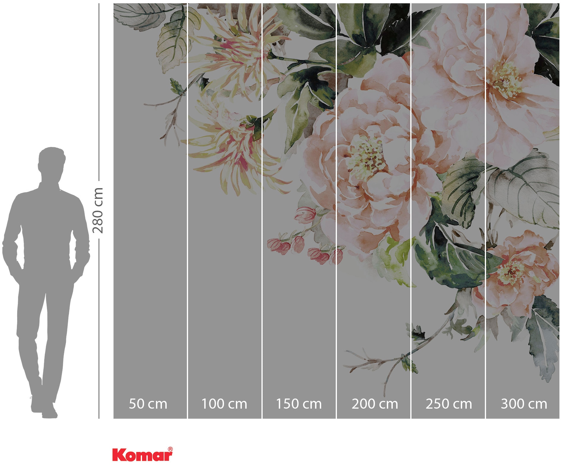 Komar Vliestapete »Digitaldruck Vlies -  Nasrin - Grösse 300 x 280 cm« bedruckt glatt Wohnzimmer, Schlafzimmer