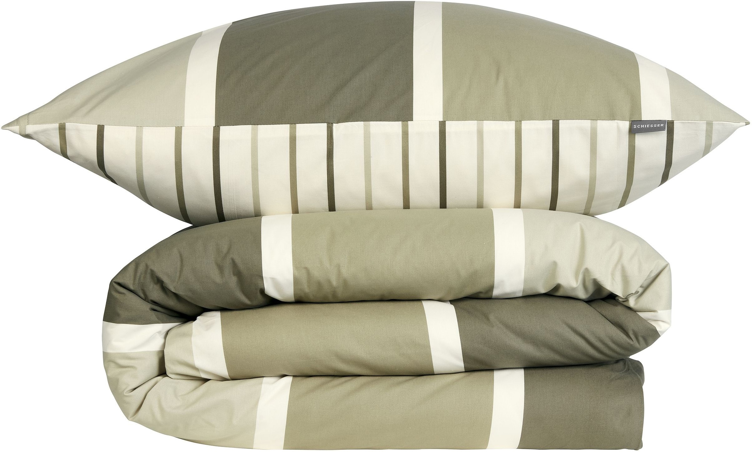 Image of Schiesser Wendebettwäsche "Brody aus weicher Baumwolle mit klassichen Streifen" 2 Stk. OEKO-TEX MADE IN GREEN