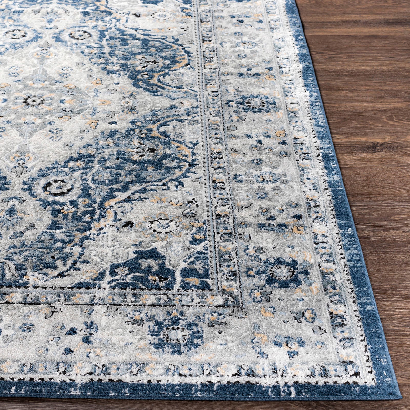 Livabliss Teppich »VIENNA«, rechteckig, 10 mm Höhe, Boho Kurzflor Orientteppich, Wohnzimmer, Schlafzimmer, Blau