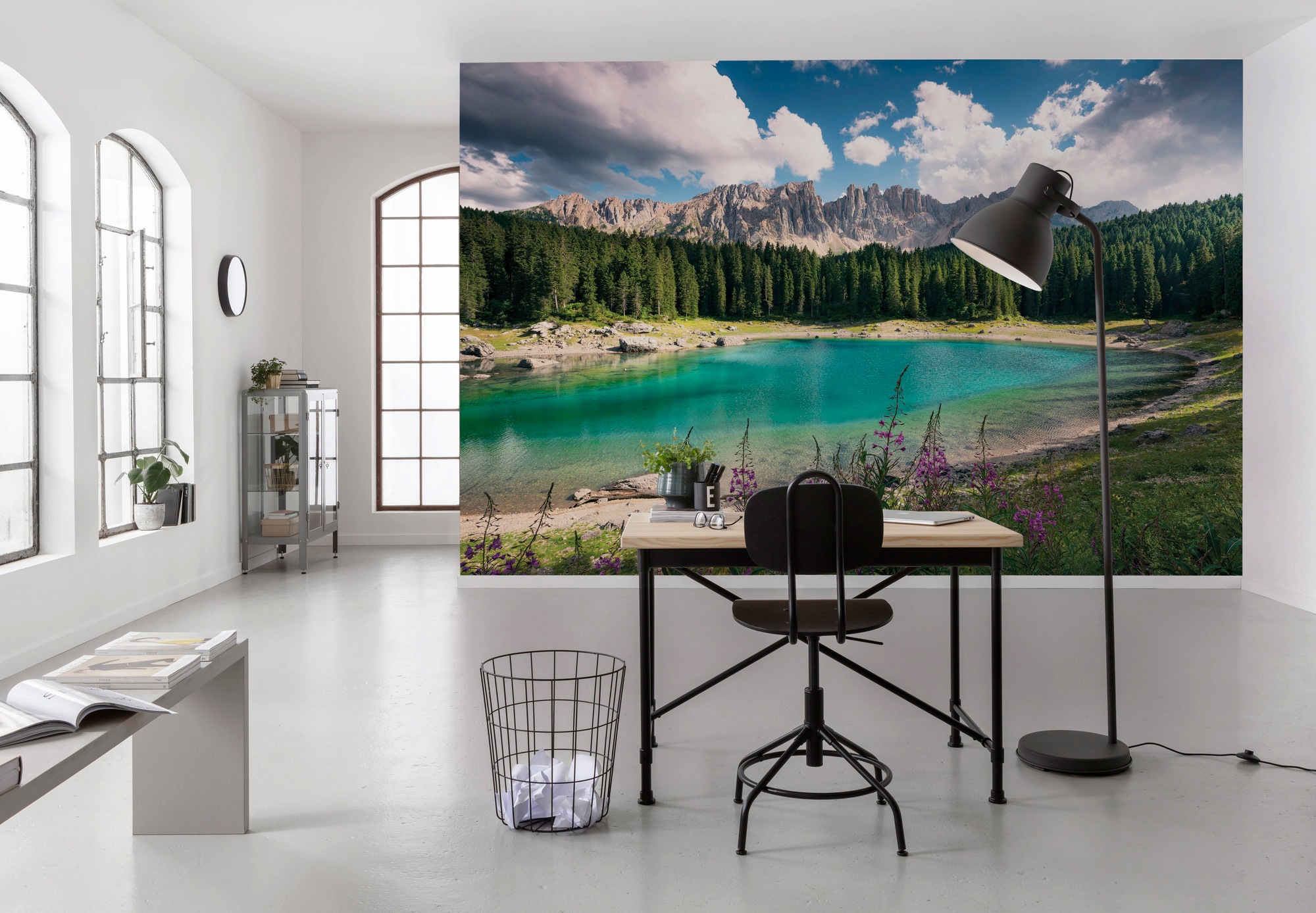 Komar Vliestapete »Digitaldruck Vlies - Dolomitenjuwel - Grösse 450 x 280 cm«, bedruckt, Wohnzimmer, Schlafzimmer
