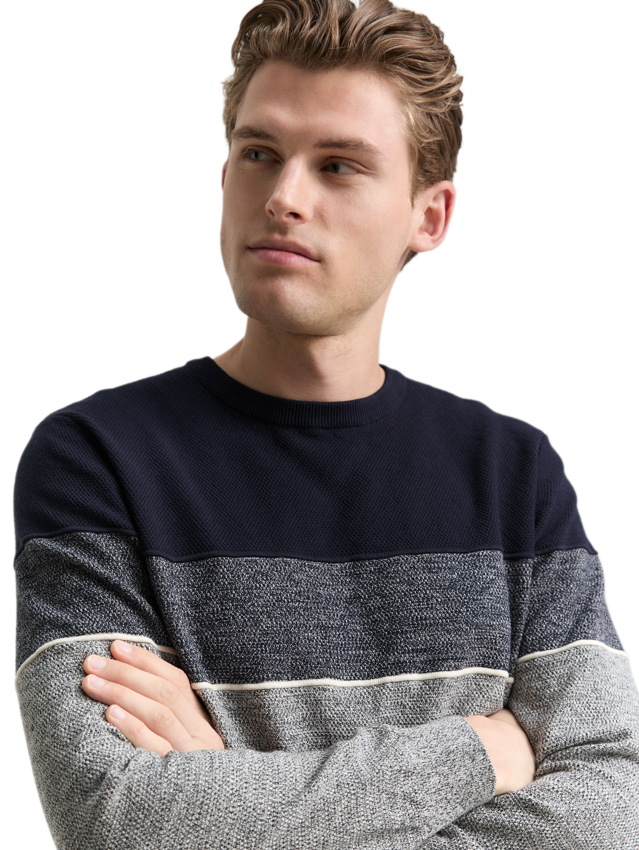 TOM TAILOR Pull à col rond mit Colorblock