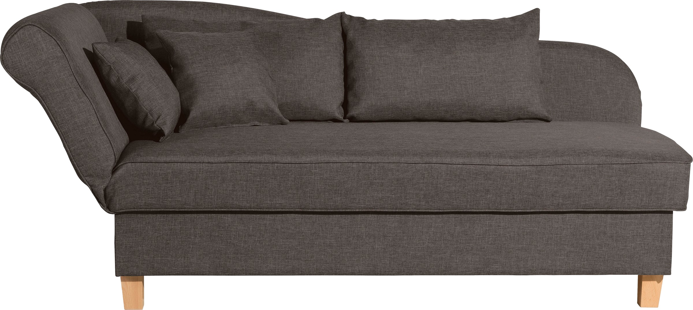Max Winzer® Recamiere »Saturn mit verstellbarer Armlehne und Bettkasten, bequem zum Relaxen«, Armlehne links oder rechts, inkusive 4 Kissen