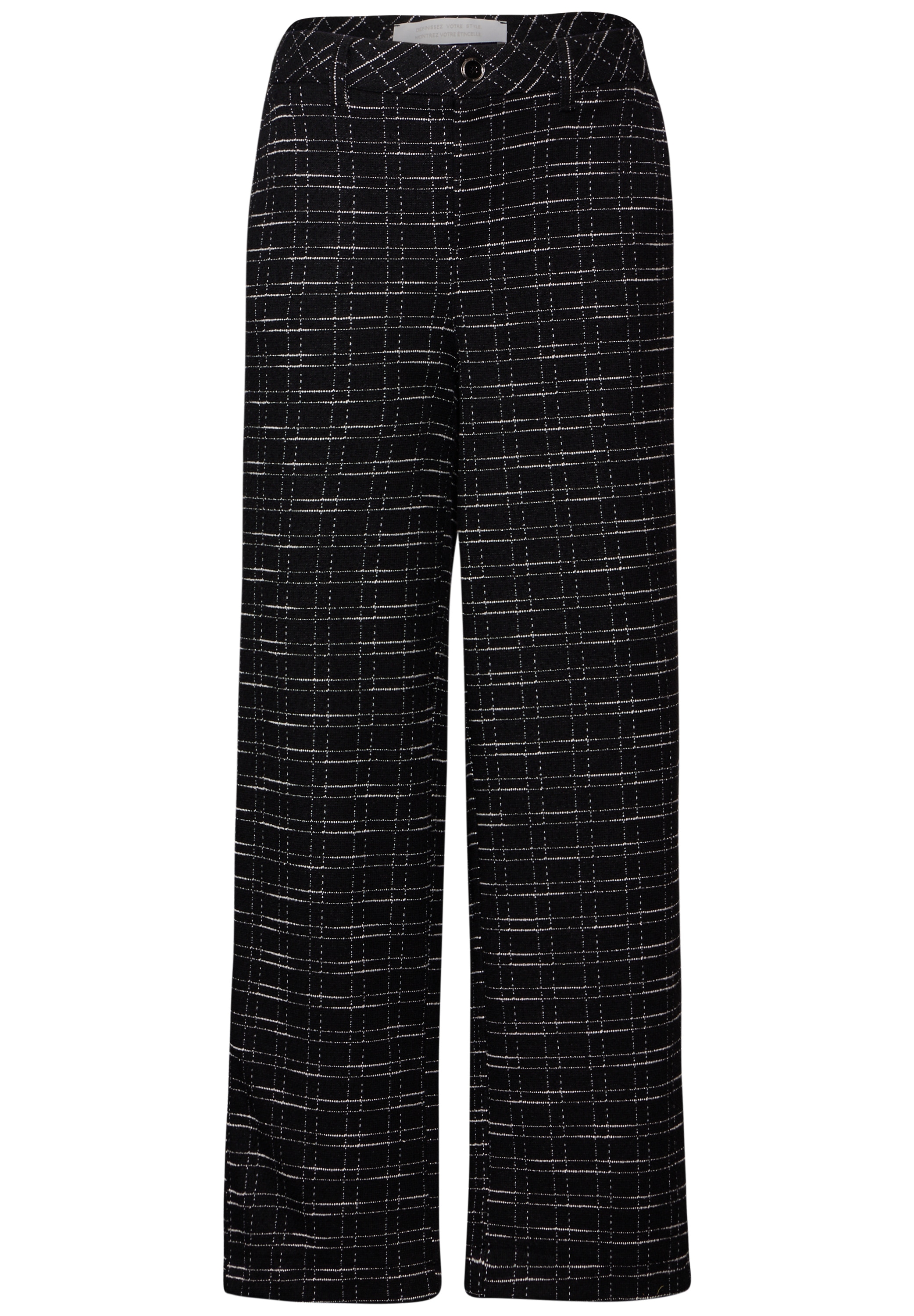 STREET ONE Stoffhose »QR Straight Leg Bouclé«  Sommerhose mit Karomuster, Bouclé