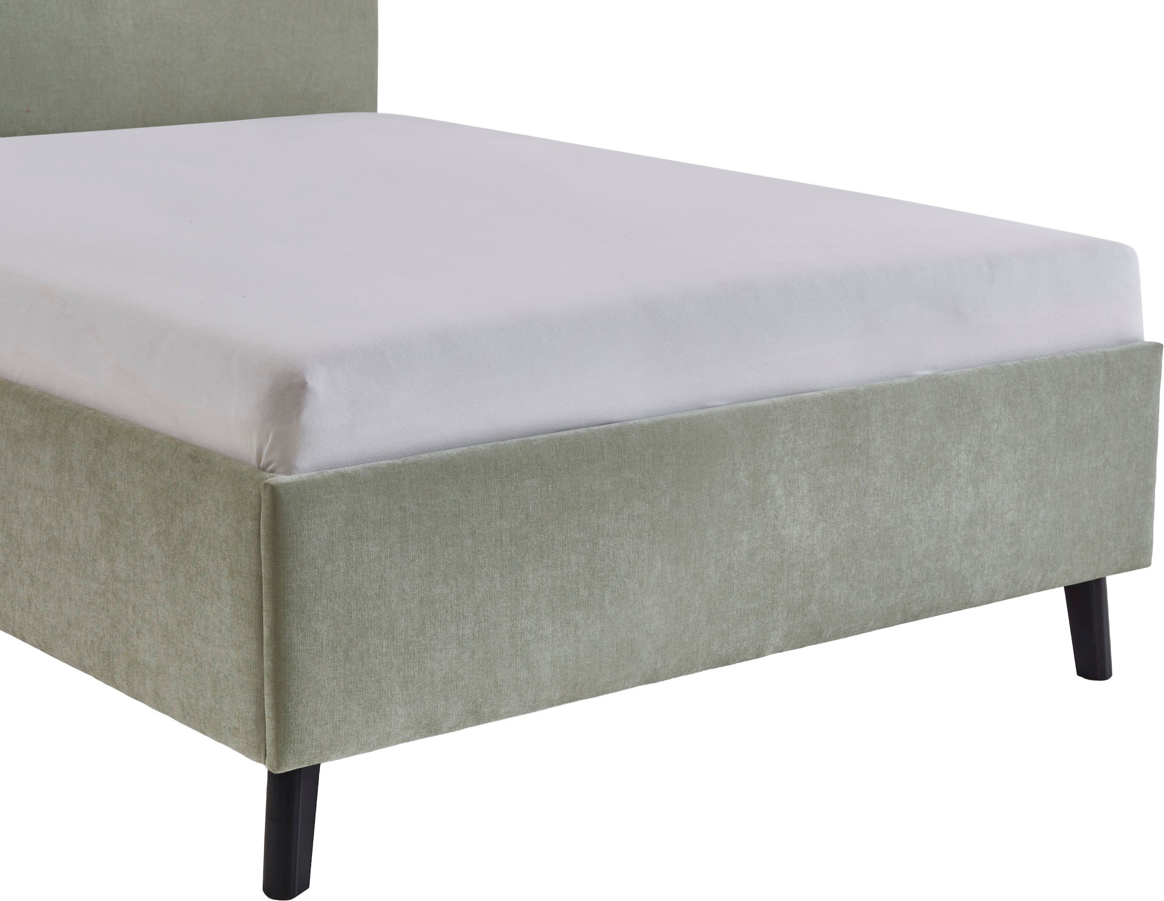 meise.möbel Lit rembourré »Piano, in verschiedene Farben und Breiten erhältlich« wahlweise mit schwarzem oder eichefarbigem Holzfuss