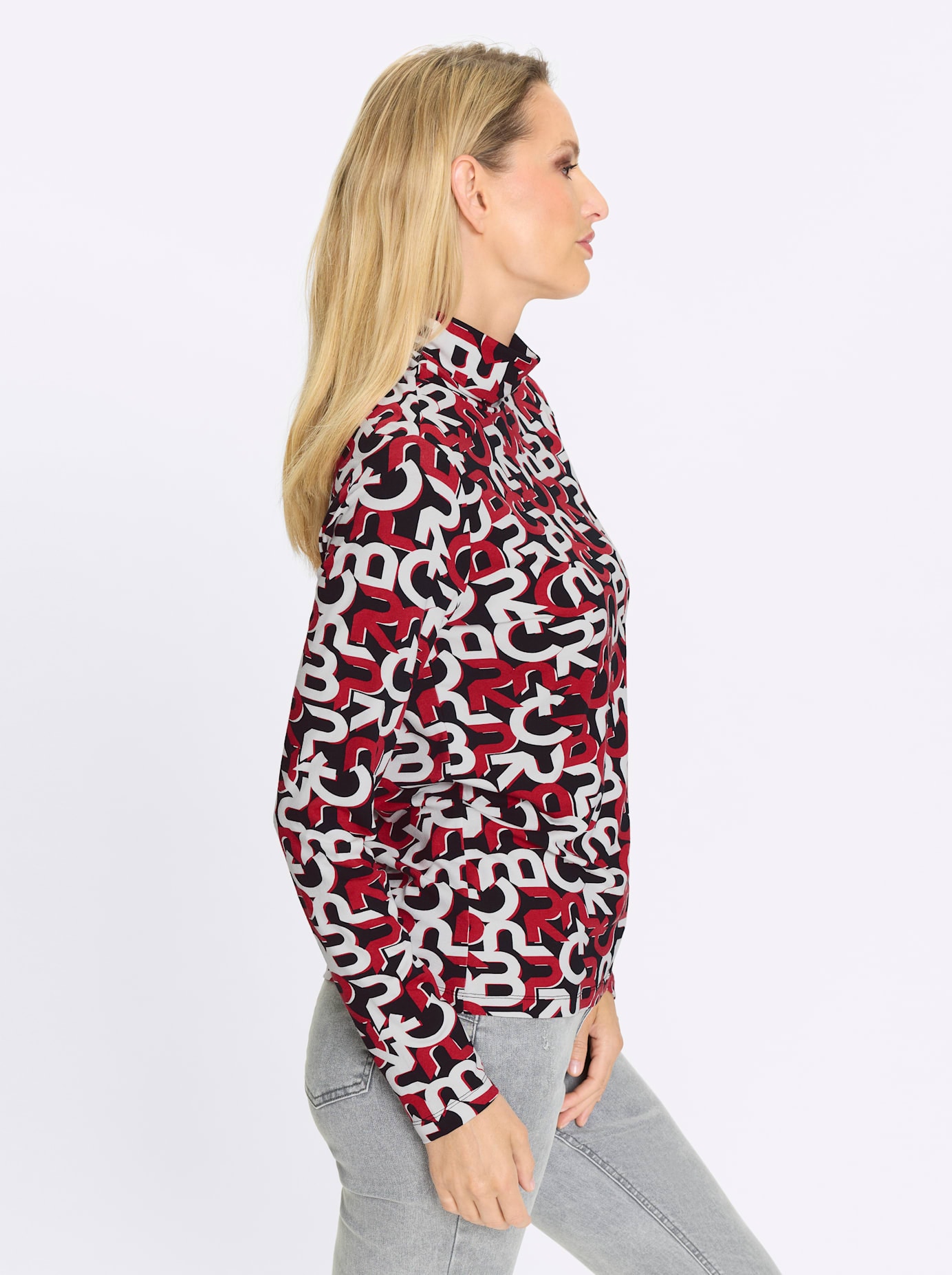 heine Rollkragenshirt »Druck-Shirt«, (1 tlg.)