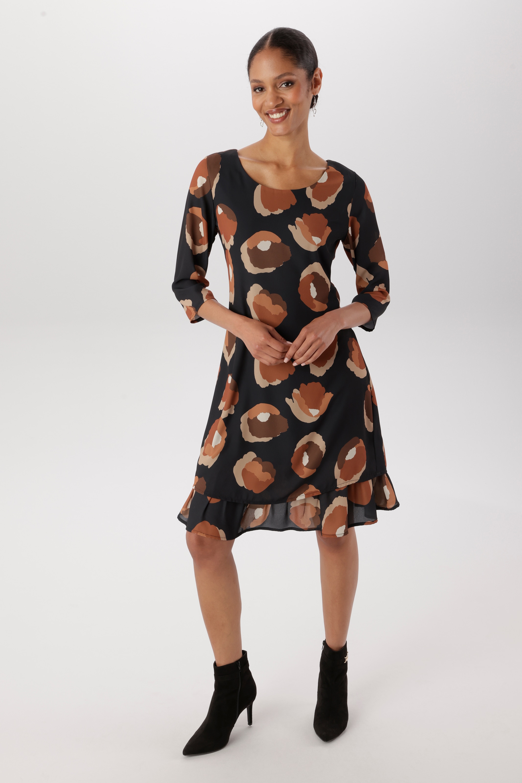 Aniston SELECTED Chiffonkleid aus zartem Chiffon im Lagenlook und gefüttert - NEUE KOLLEKTION