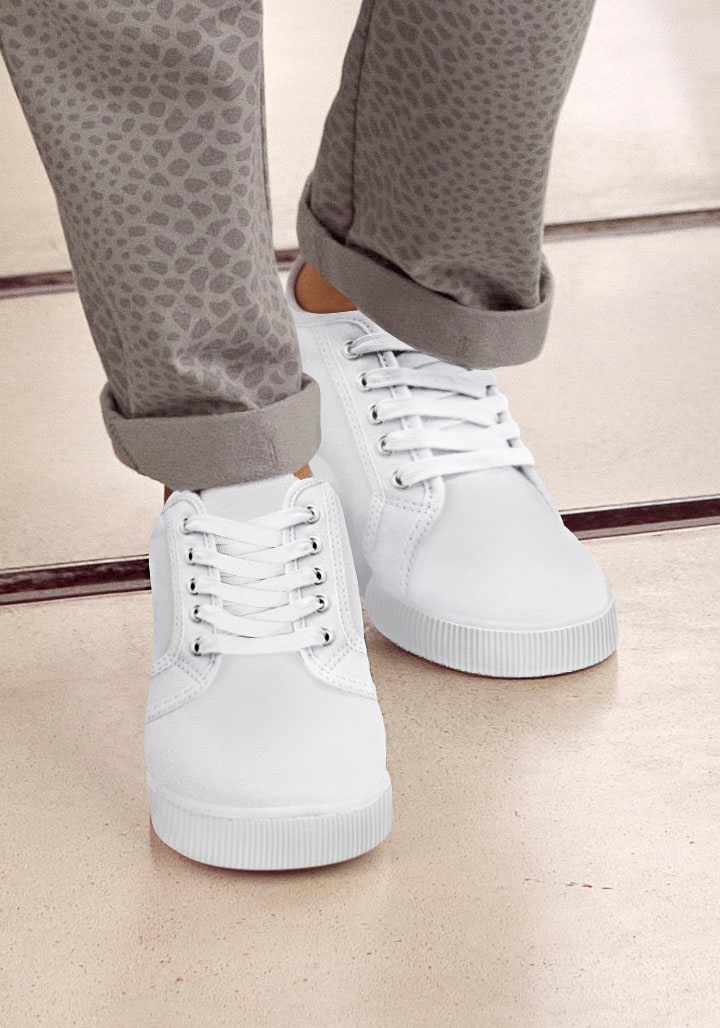 Image of LASCANA Sneaker aus Textil, Schnürhalbschuh, Freizeitschuh, Turnschuh