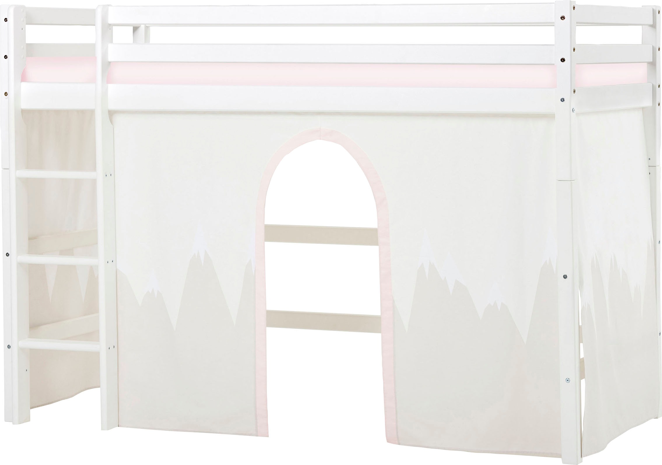 Image of Hoppekids Hochbett »«Winter Wonderland»«, (Set), Massiv m. Vorhang umbaubar in Einzelbett bei Ackermann Versand Schweiz