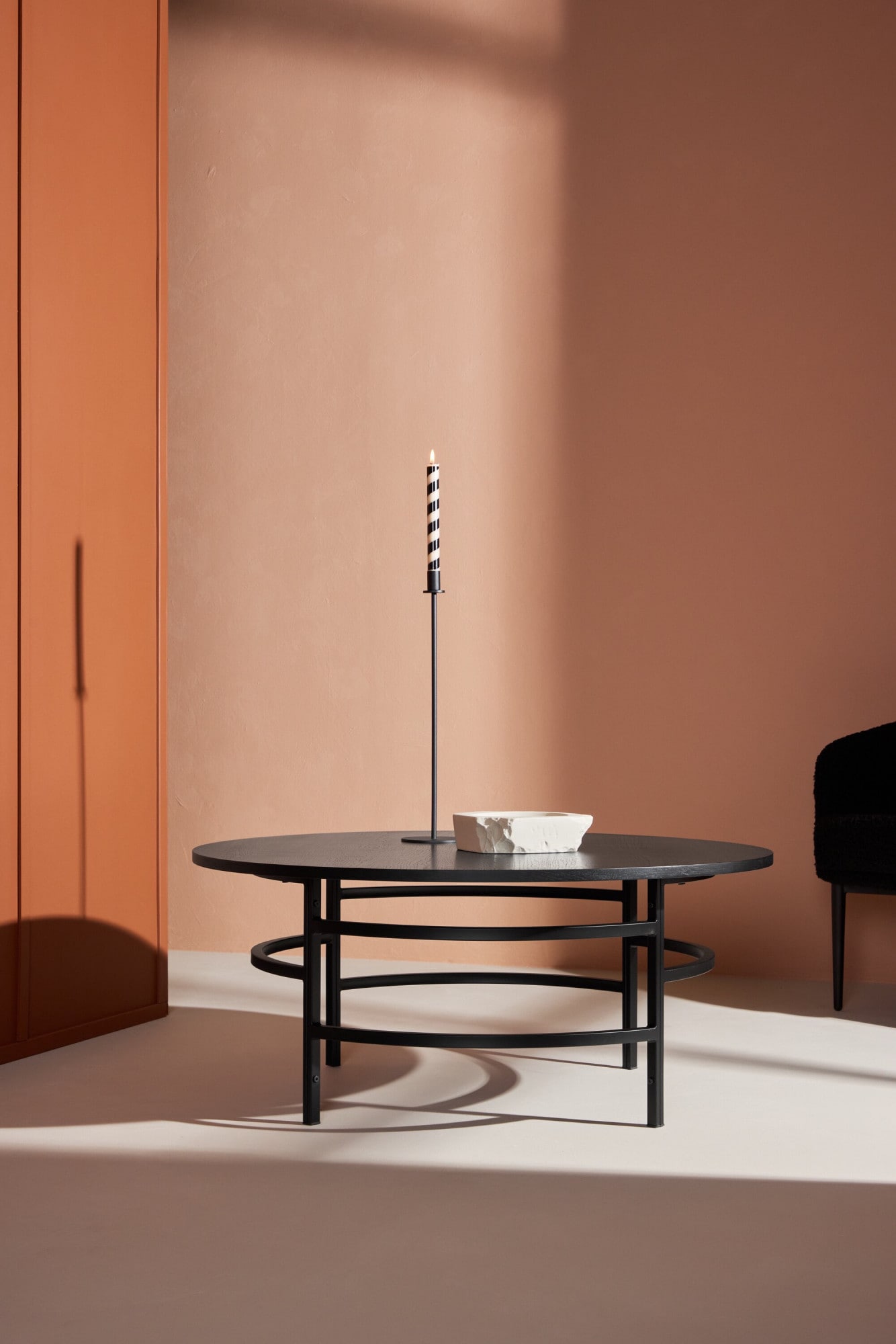 Venture Home Couchtisch »Copenhagen, runder Couchtisch Ø 100 cm in skandinavischer Eleganz« Sofatisch, MDF, Metallbeine, rund, abgerundet, modern