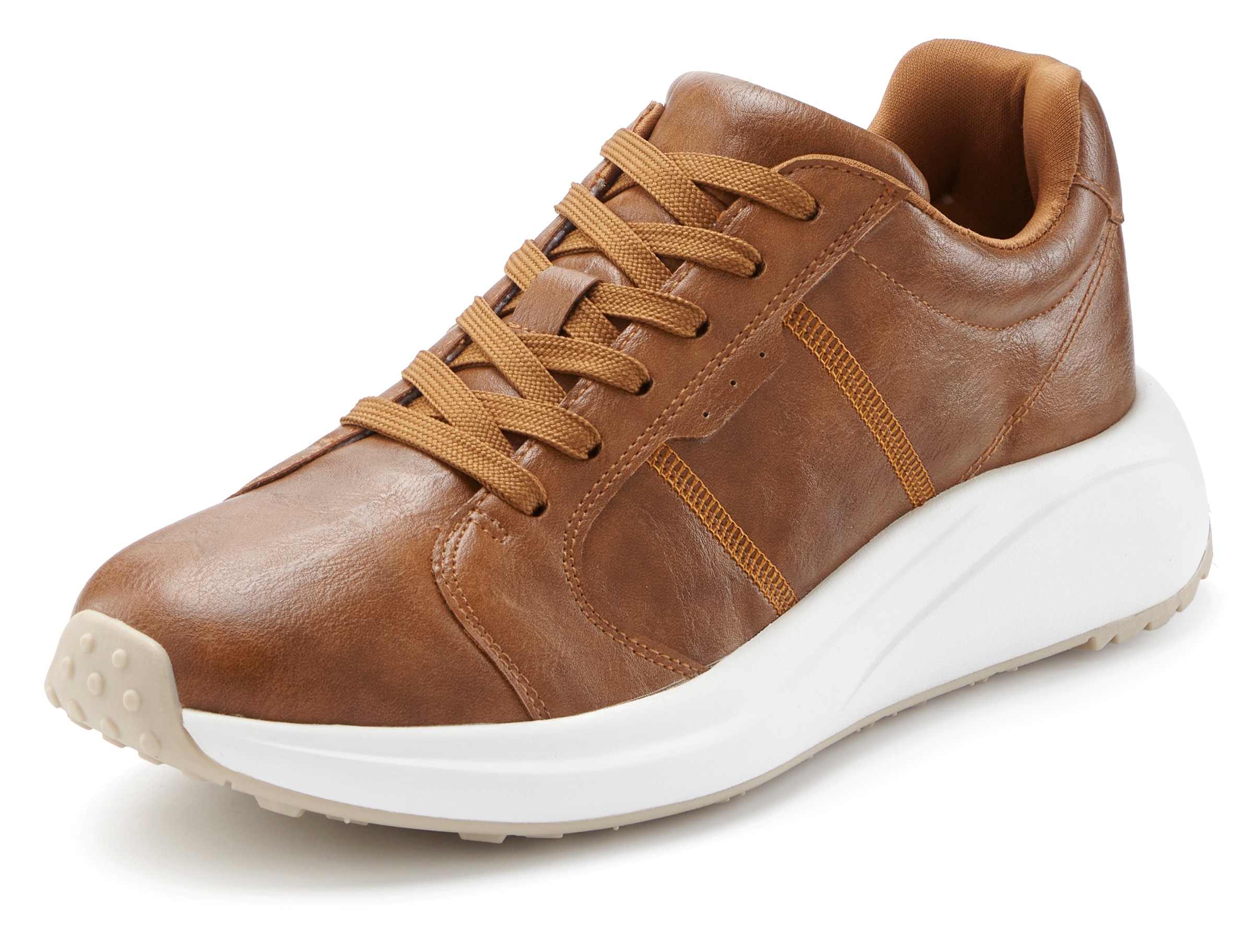 John Devin Sneakers »Schnürschuh, Freizeitschuh, Halbschuh, Turnschuh, Schnürhalbschuh«  mit modischer Sohle VEGAN