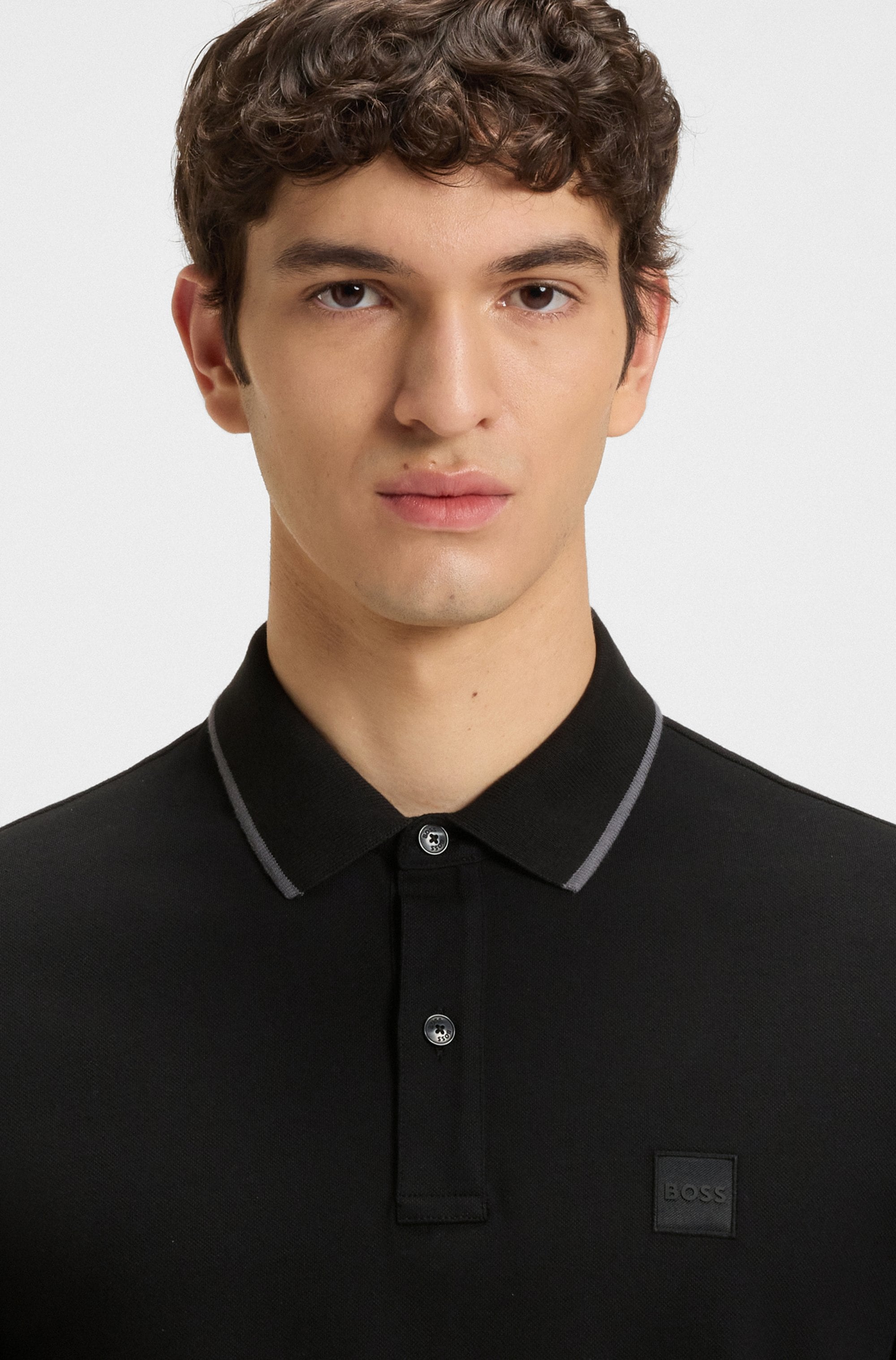 BOSS ORANGE Polo »Passertip« mit BOSS Logo-Badge