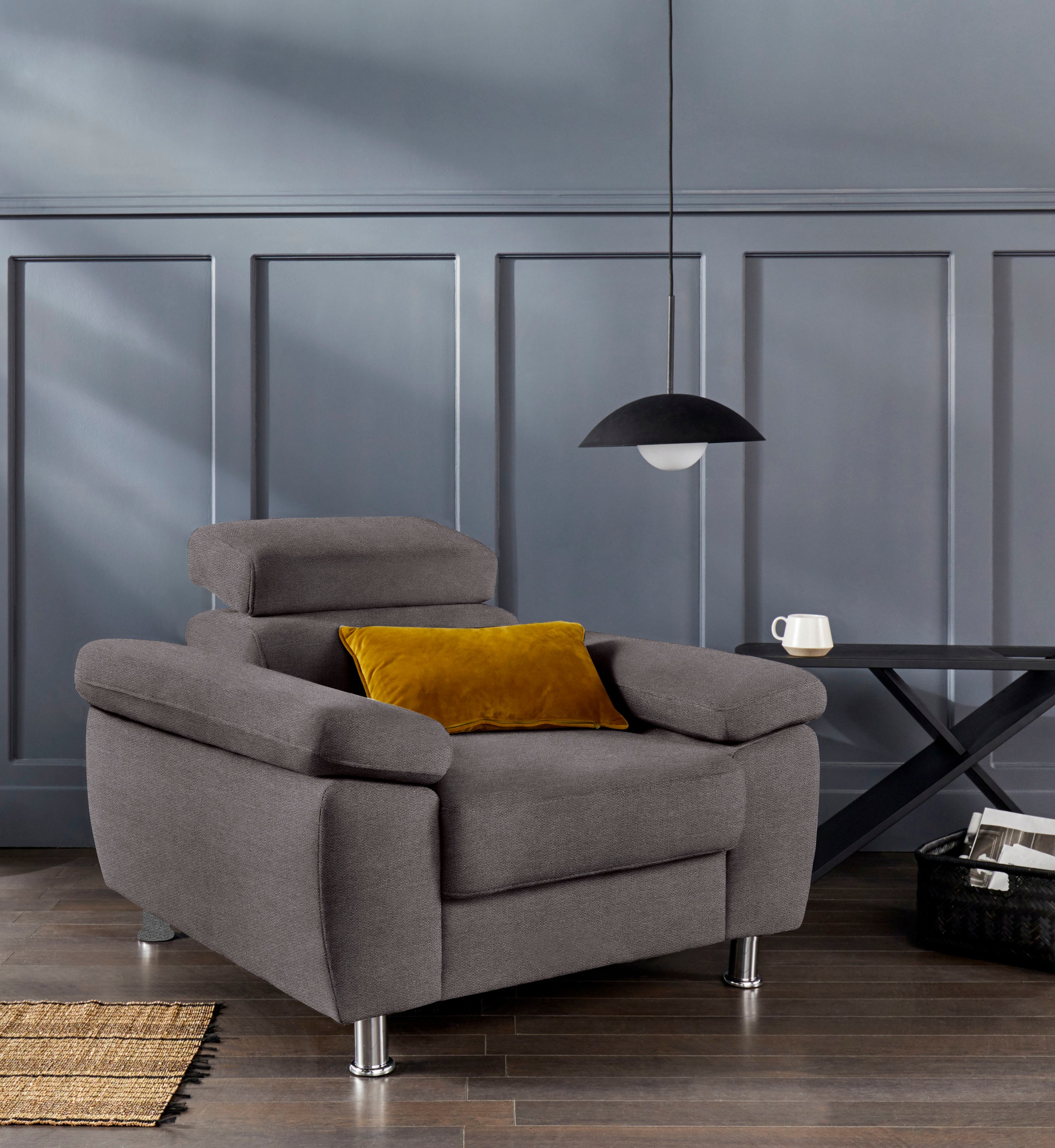 Image of Nova Via Sessel »Lasse-Luxus«, (1 St.), Hochwertiger Kaltschaum (Belastbarkeit bis 140 kg/Sitz) und wahlweise mit Aqua Clean Stoff für leichte Reinigung mit Wasser, passend zu Polster "Lasse Luxus" bei Ackermann Versand Schweiz