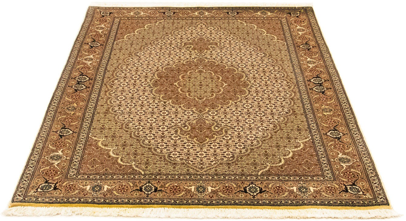 Image of morgenland Orientteppich »Perser - Täbriz - 145 x 106 cm - beige«, rechteckig, 10 mm Höhe, Wohnzimmer, Handgeknüpft, Einzelstück mit Zertifikat bei Ackermann Versand Schweiz