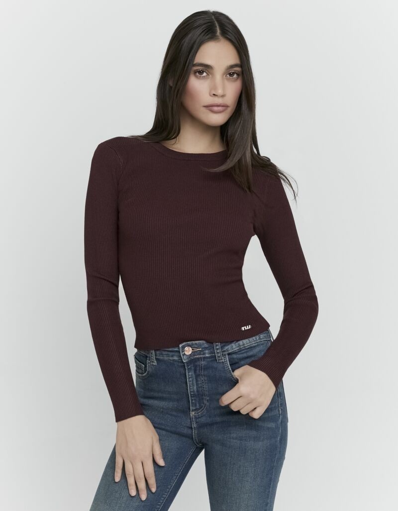 Image of Tally Weijl Langarmshirt "SPUVIDIVA3" Basic Shirt in gerippter Qualität mit Viskose