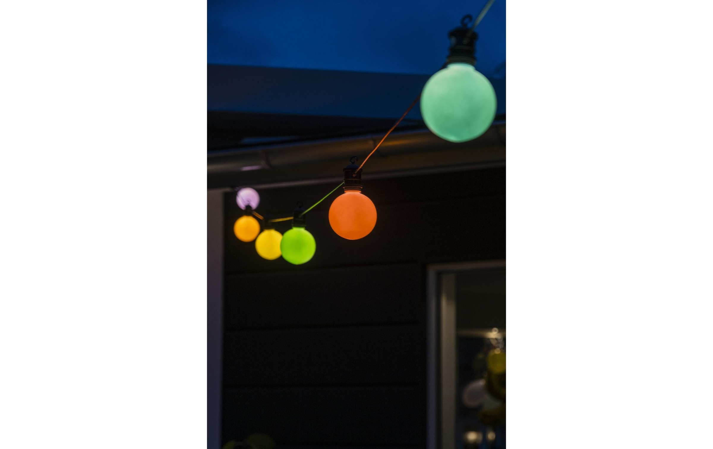 KONSTSMIDE Lichterkette »Solar Globe 10 LEDs Mehrfarbig«, 10 St.-flammig