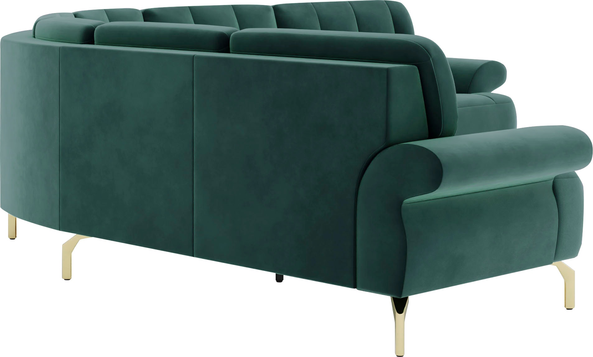 sit&more Ecksofa »Orient 1 L-Form« inkl. 4 Zierkissen mit Strass-Stein, goldfarbene Metallfüsse