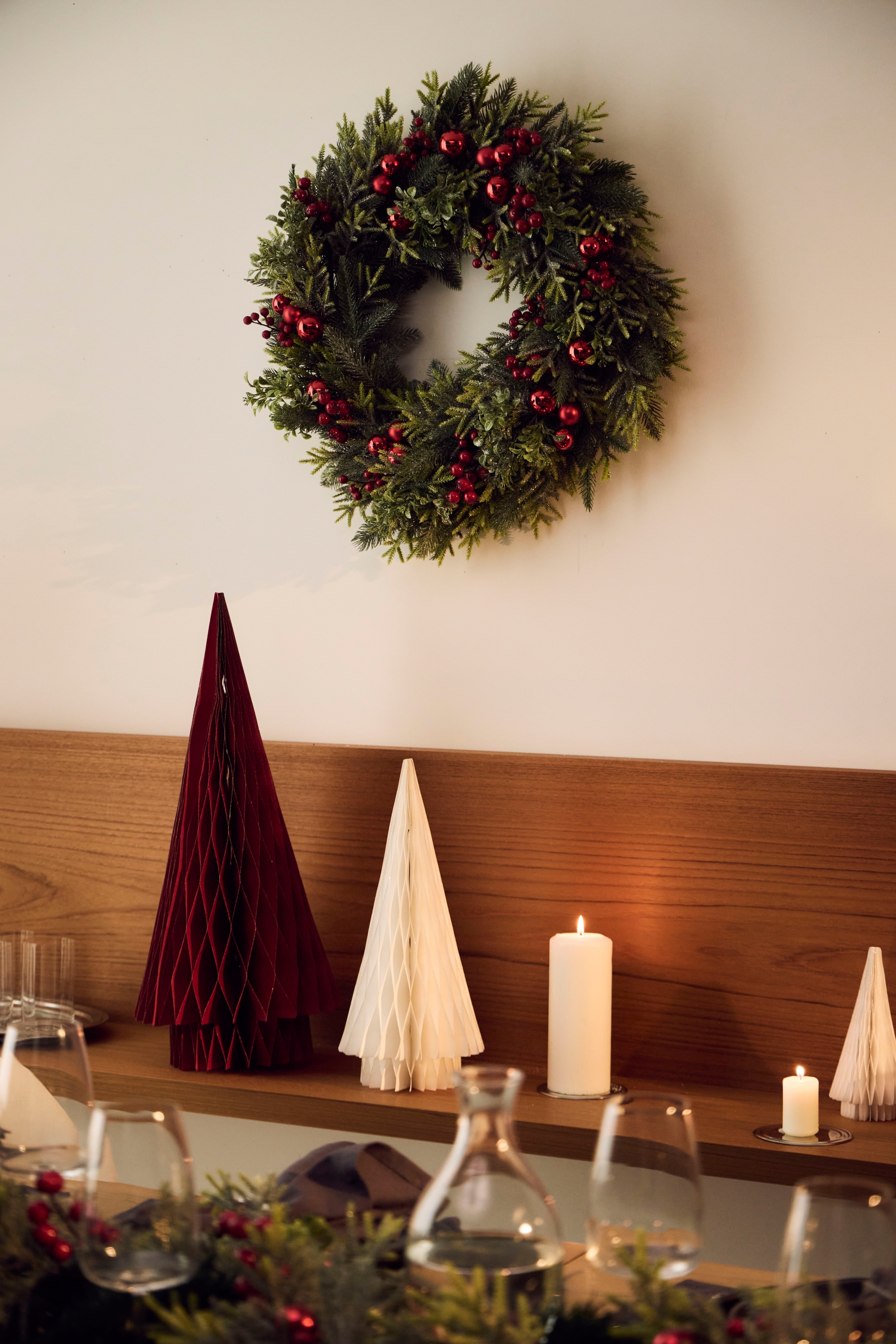 LeGer Home by Lena Gercke Arbre de décoration »hochwertige Papeterie mit goldfb.Glitzerdetails, Magnetverschluss« Décoration de Noël, comprend 3 tailles