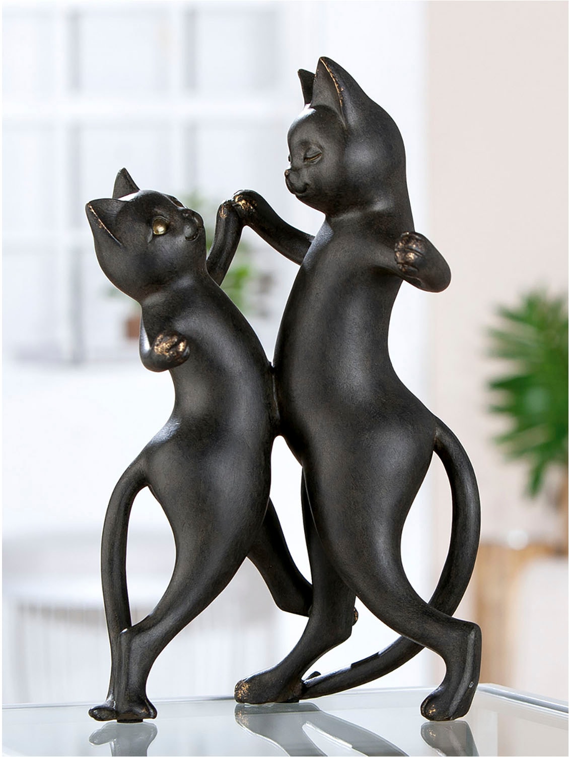 Image of GILDE Tierfigur "Katze Gatto-Duo, schwarz"