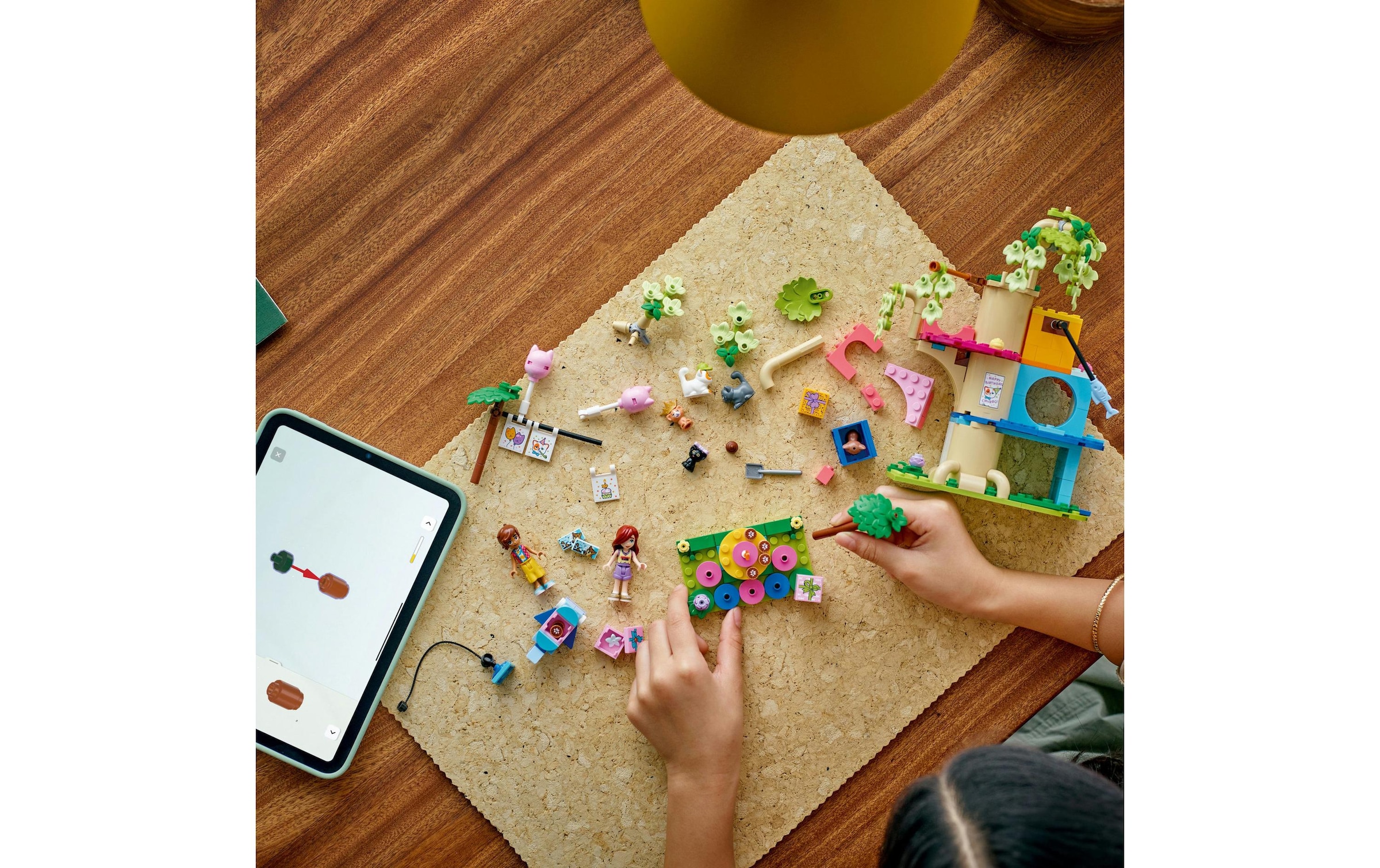 LEGO® Spielbausteine »Friends Katzengeburtstagsparty & Baumhaus 42666«, (321 St.)