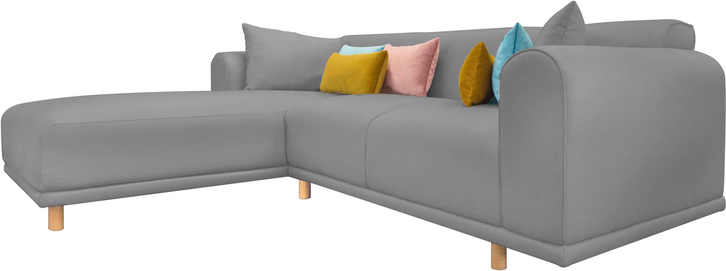 GOODproduct Ecksofa »Maroon L-Form« in skandinavischem Design, mit losen Kissen