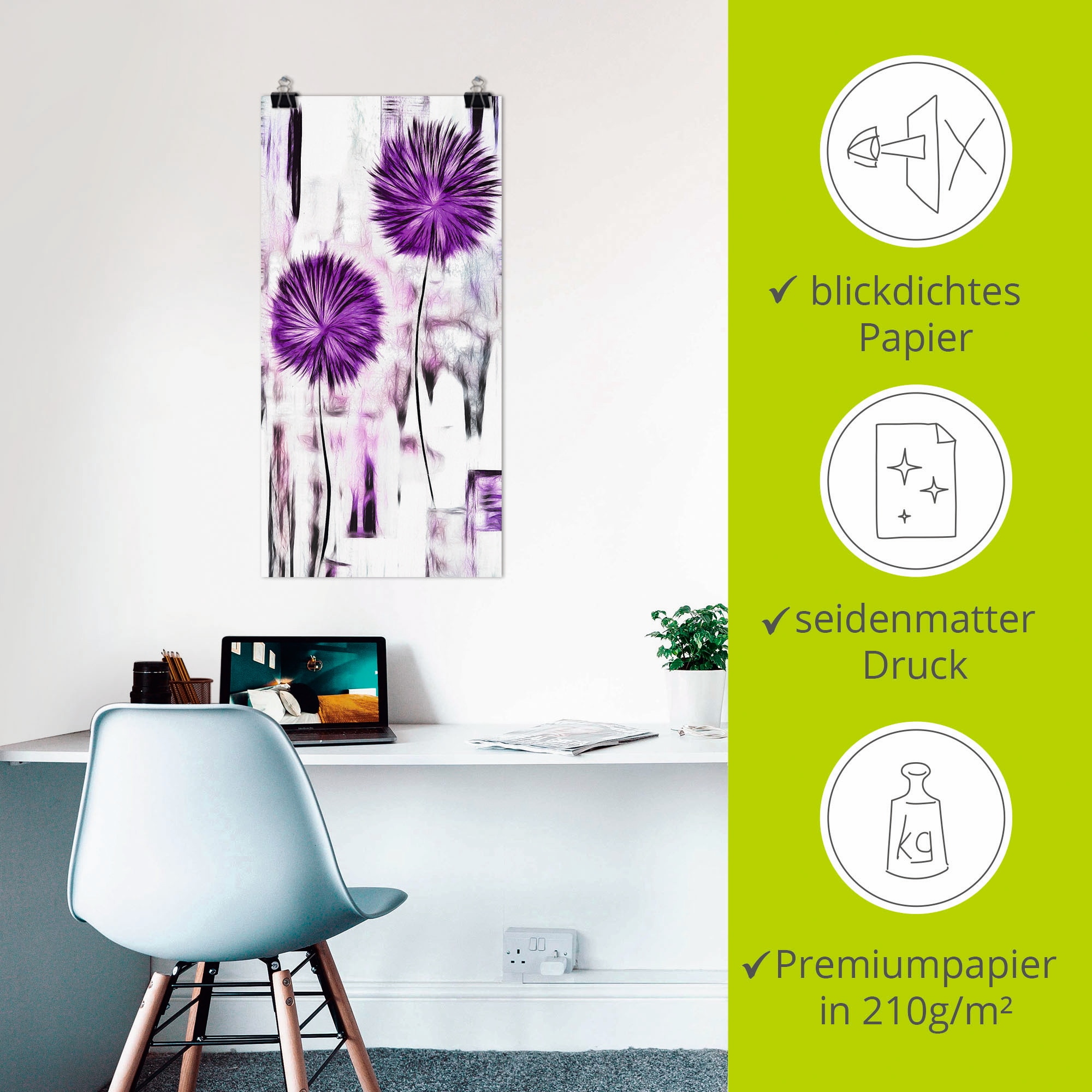 Artland Fresque murale »Blumen« 1 cuis tlg. als Leinwandbild, Poster in verschied. Grössen