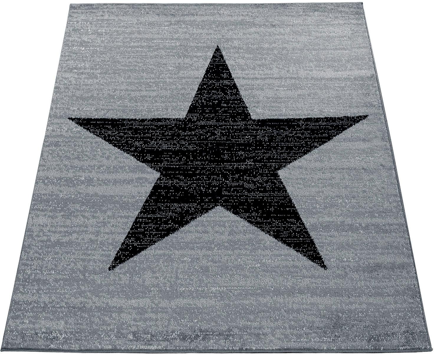 Image of Paco Home Teppich »Fiesta 116«, rechteckig, 12 mm Höhe, Kurzflor, Motiv Stern, ideal im Wohnzimmer & Schlafzimmer bei Ackermann Versand Schweiz