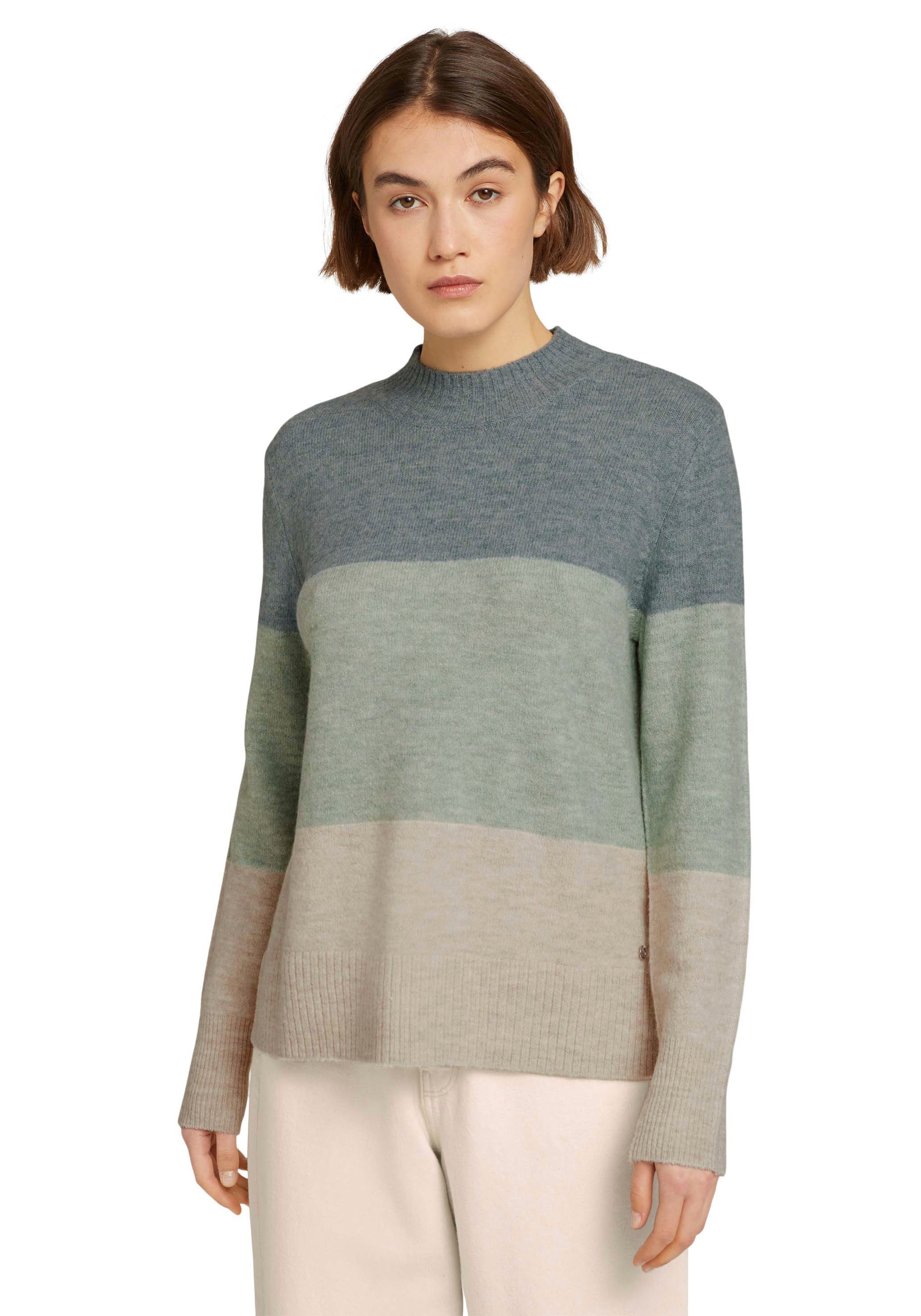 Image of TOM TAILOR Denim Strickpullover, im trendigen Colorblocking Design bei Ackermann Versand Schweiz